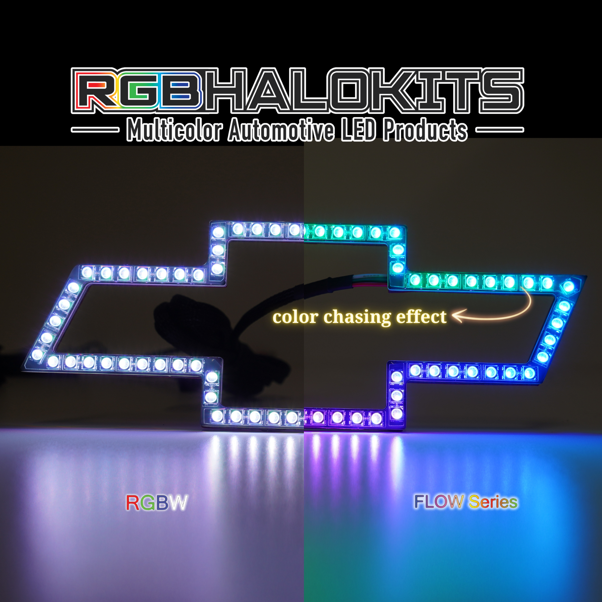 Chevrolet LED Emblem (Multicolor) 2007-2023 – Custom Multicolor LED Lighting by RGB Halo Kits