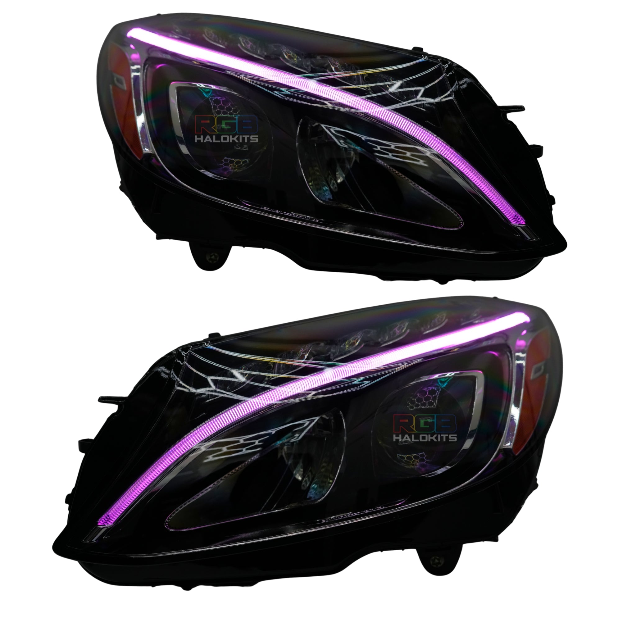 Mercedes Benz C-Class RGBW Multicolor DRL Boards (2015-2023) – Custom Multicolor LED Lighting by RGB Halo Kits