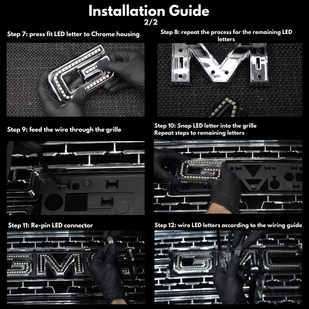 GMC LED Emblem: Multicolor (1999-2024) – Custom Multicolor LED Lighting by RGB Halo Kits
