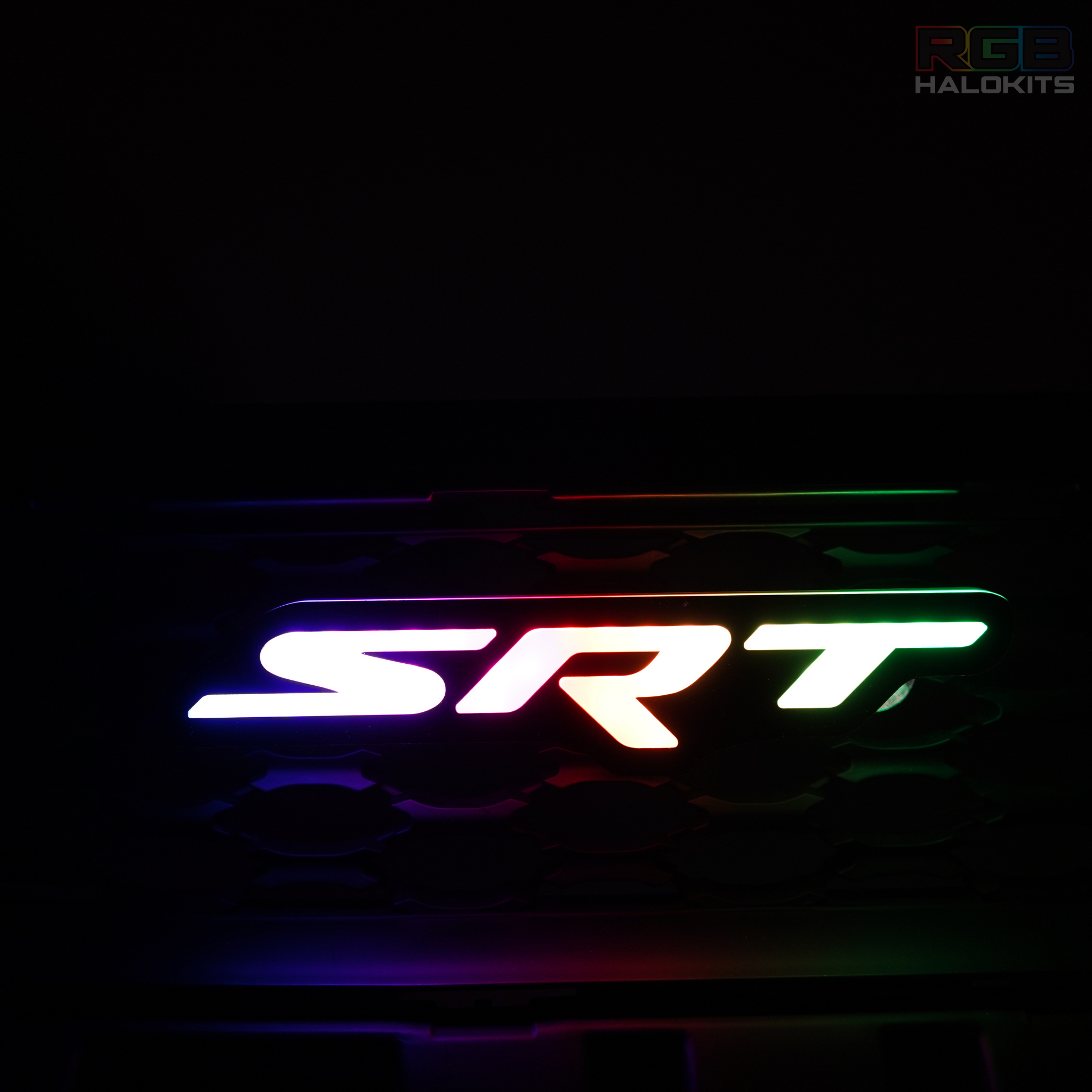 SRT LED Emblem Badge: (Multicolor) – Custom Multicolor LED Lighting by RGB Halo Kits