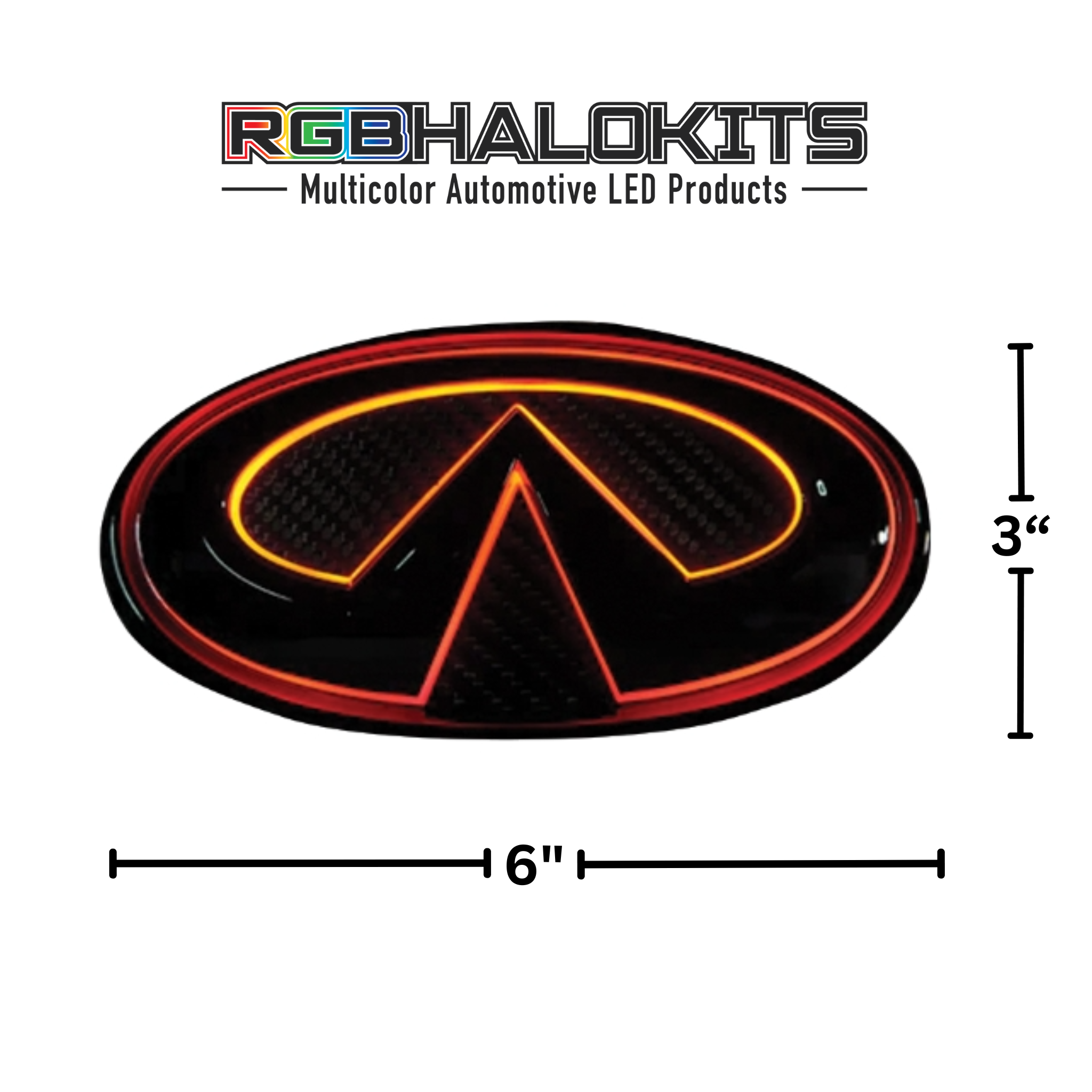 Infiniti G37/G25 Sedan RGB LED Emblem: (2010-2013) – Custom Multicolor LED Lighting by RGB Halo Kits
