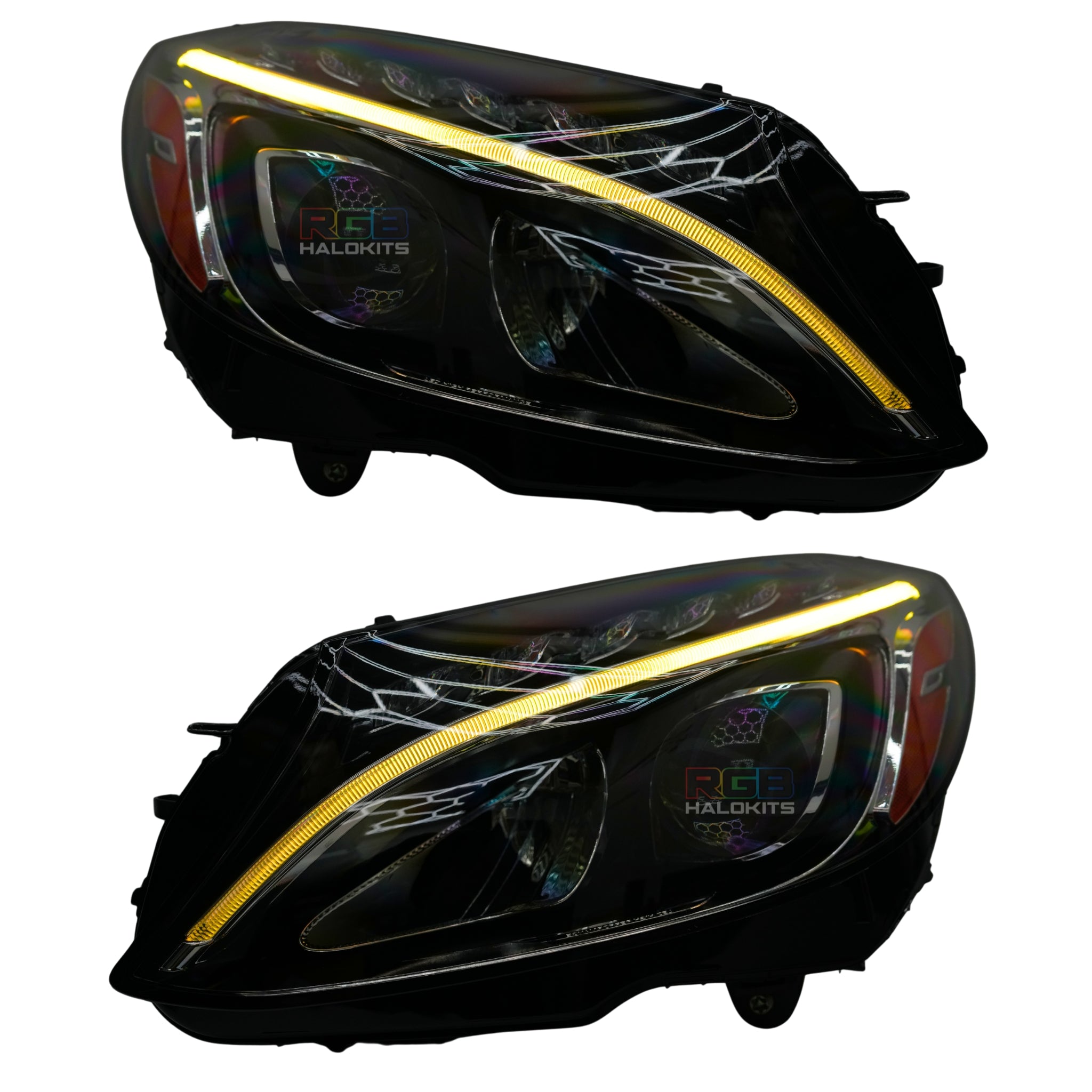 Mercedes Benz C-Class RGBW Multicolor DRL Boards (2015-2023) – Custom Multicolor LED Lighting by RGB Halo Kits