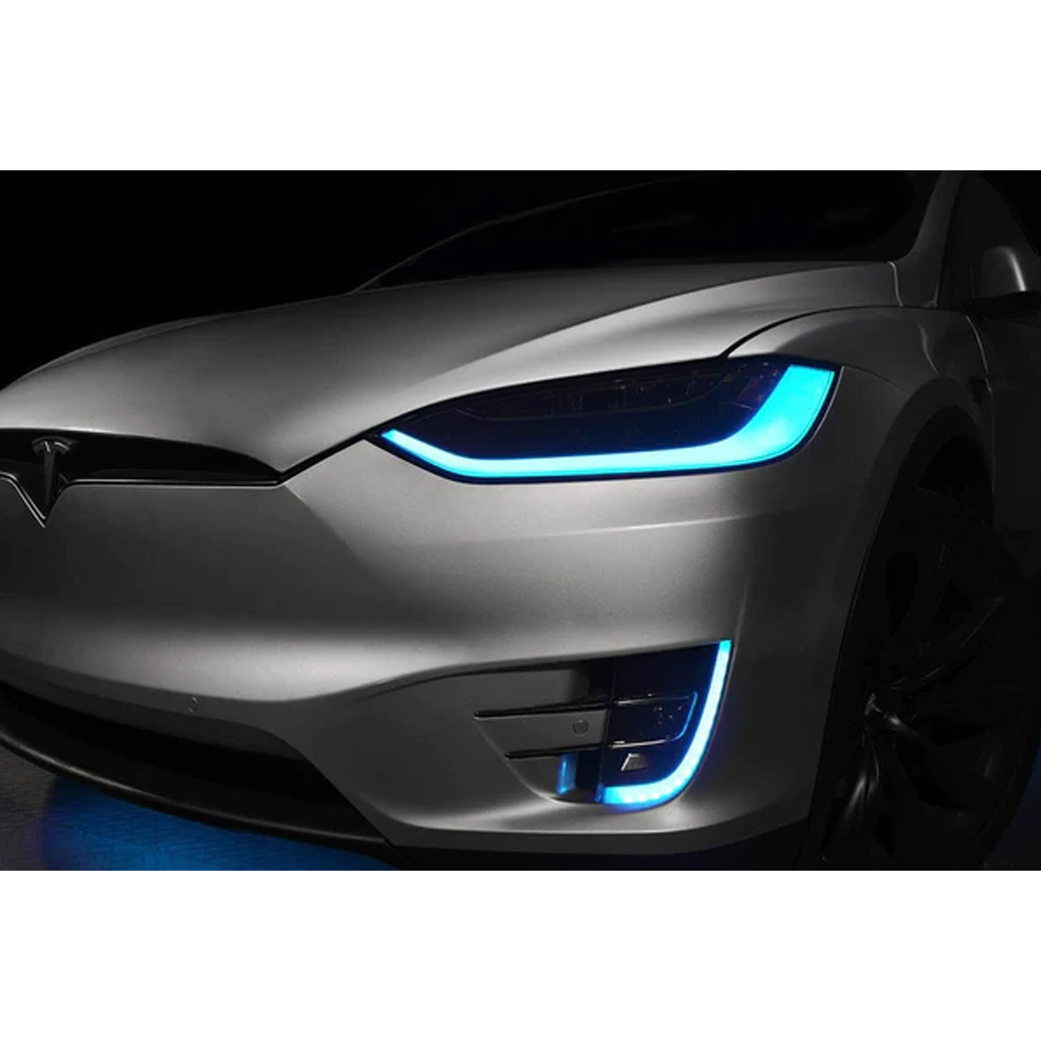 Tesla Model X DRL Boards (Multicolor Flow) 2016-2021 – Custom Multicolor LED Lighting by RGB Halo Kits