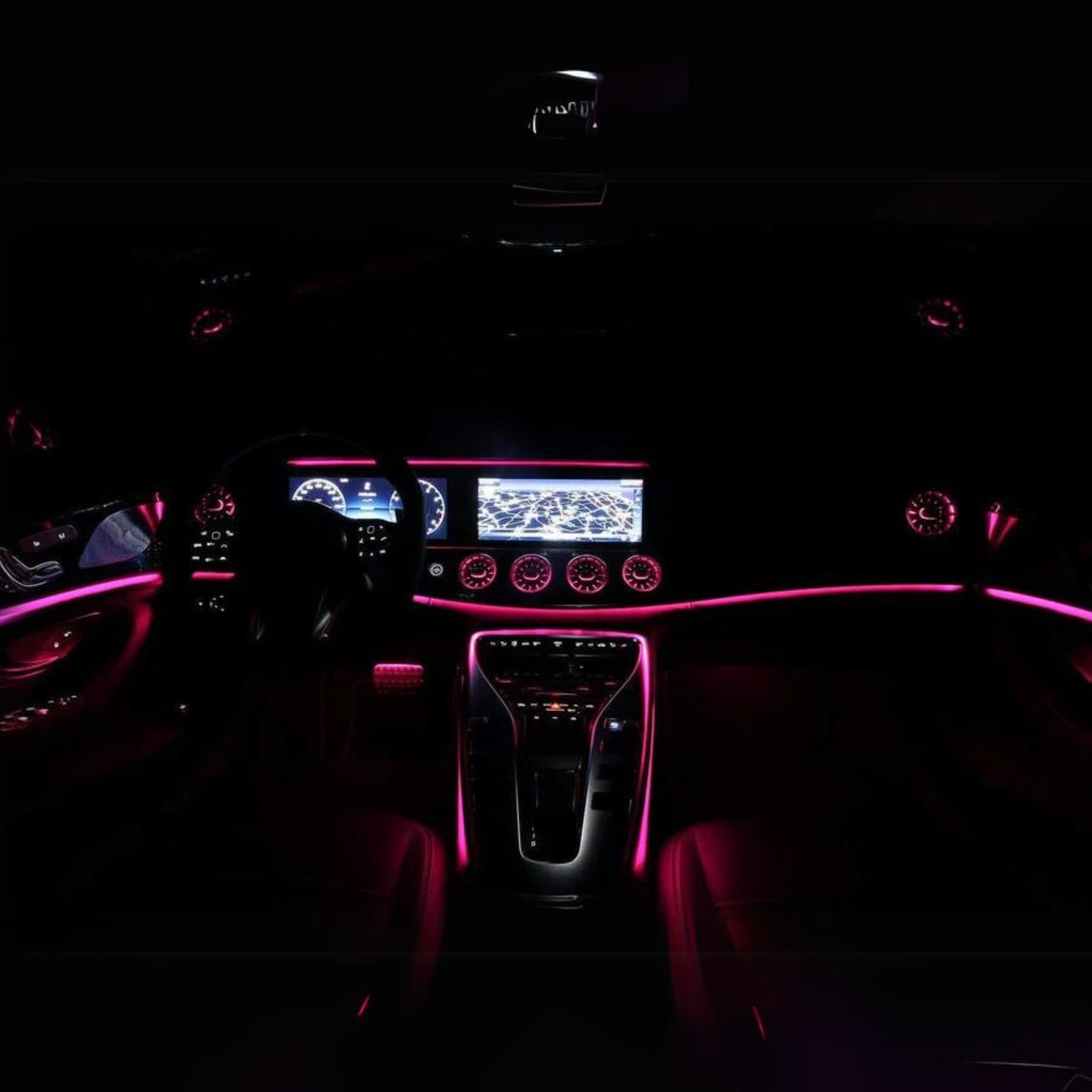 RGBW Fiber Optic Interior Ambient Lighting Kit 2.0 (6pc) – Custom Multicolor LED Lighting by RGB Halo Kits