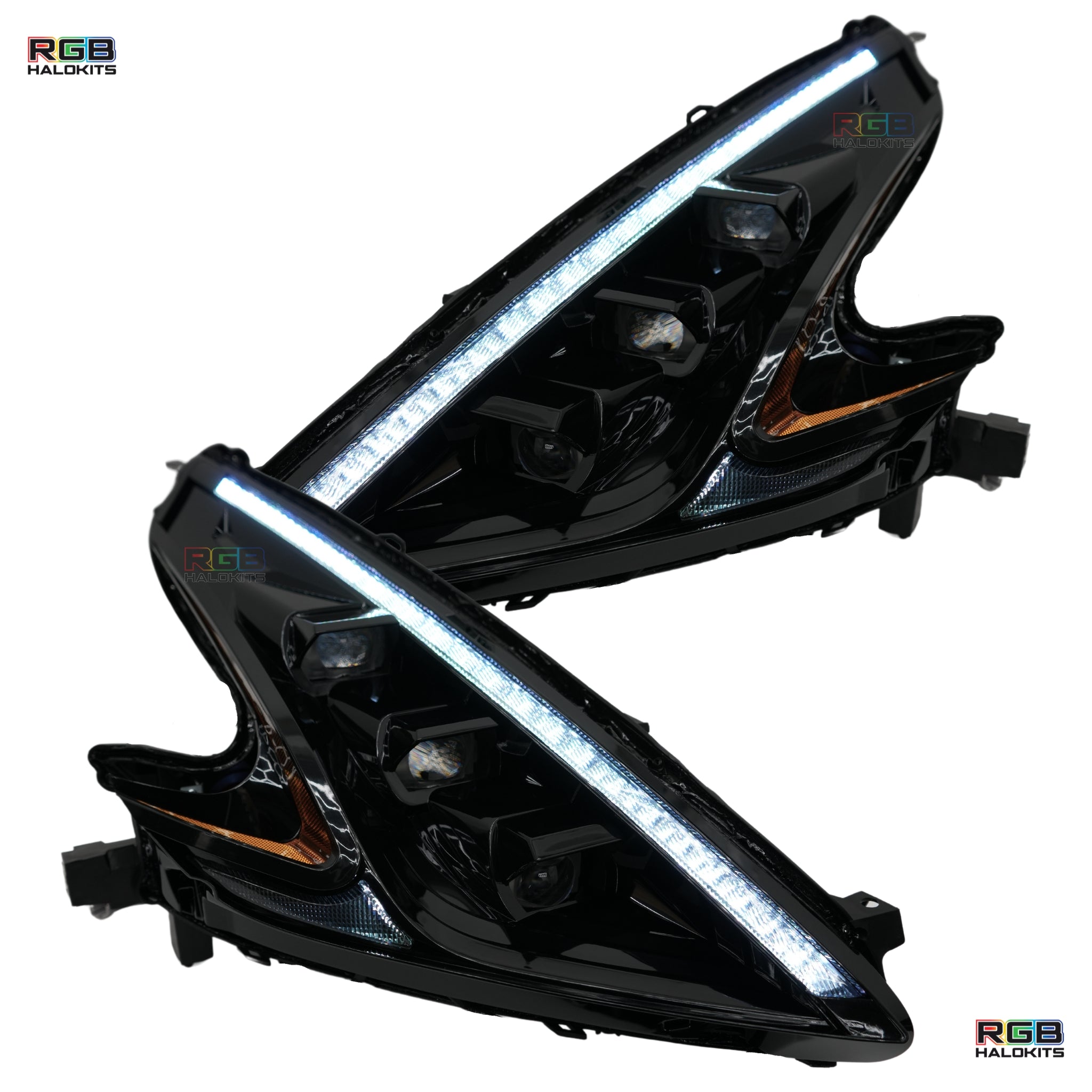 Nissan 370Z: Multicolor Flow Series Headlights (2009-2021) | XB Morimoto – Custom Multicolor LED Lighting by RGB Halo Kits