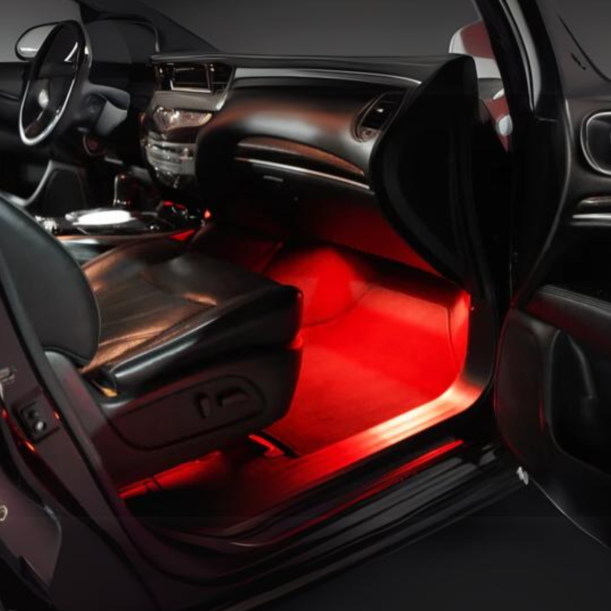 Interior Footwell Ambient Lighting Kit | Front + Rear Coverage – Custom Multicolor LED Lighting by RGB Halo Kits
