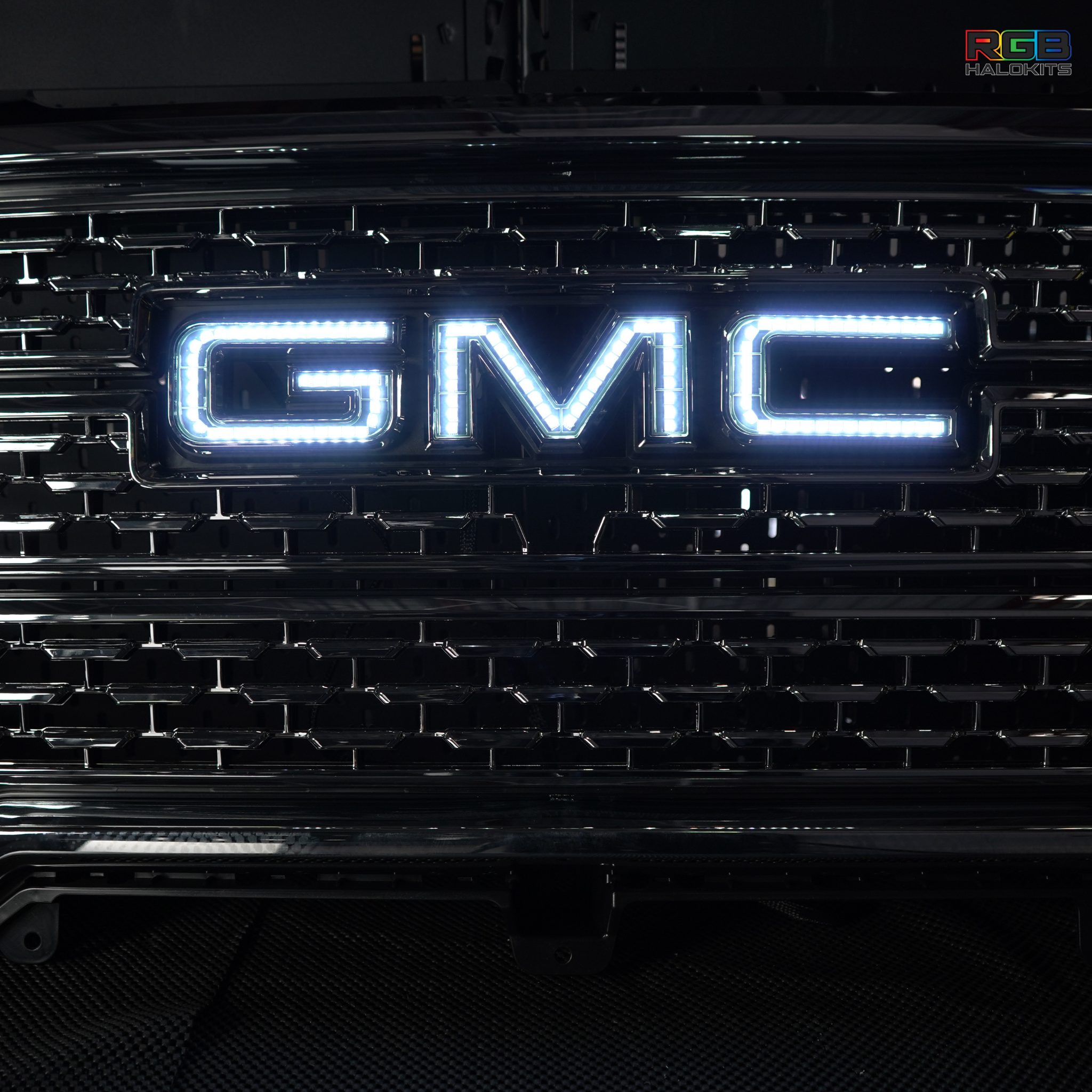 GMC LED Emblem: Multicolor (1999-2024) (tiktok) – Custom Multicolor LED Lighting by RGB Halo Kits