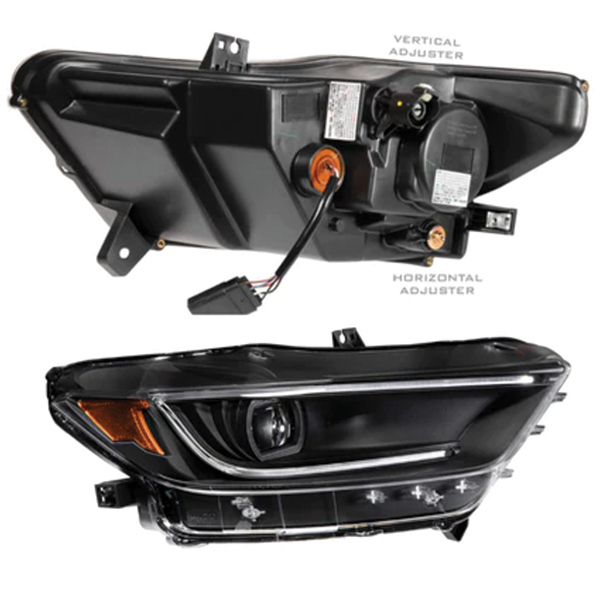 Ford Mustang: Multicolor Headlights (2015-2017) | XB Morimoto – Custom Multicolor LED Lighting by RGB Halo Kits