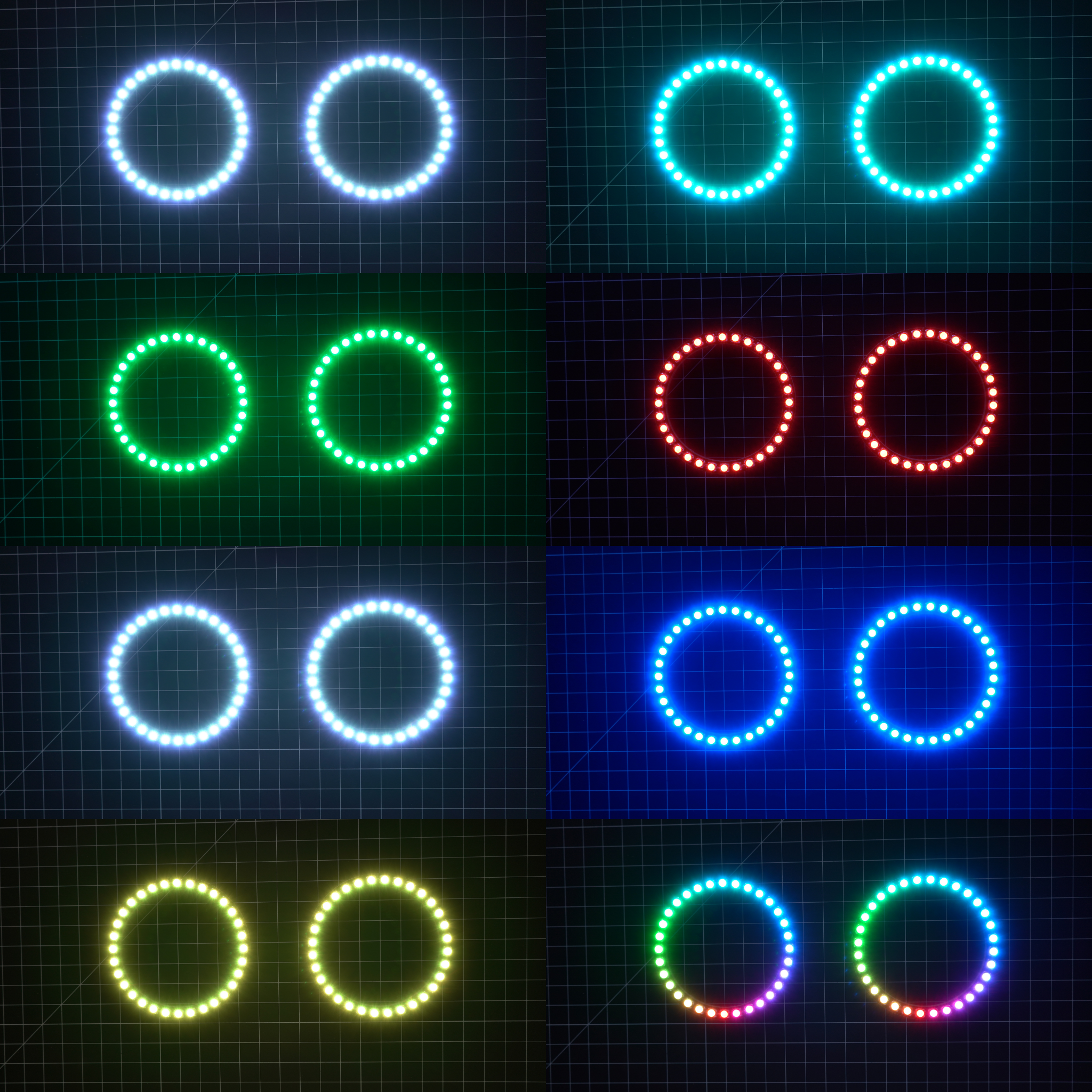 Multicolor LED Halo Rings | choose size – Custom Multicolor LED Lighting by RGB Halo Kits