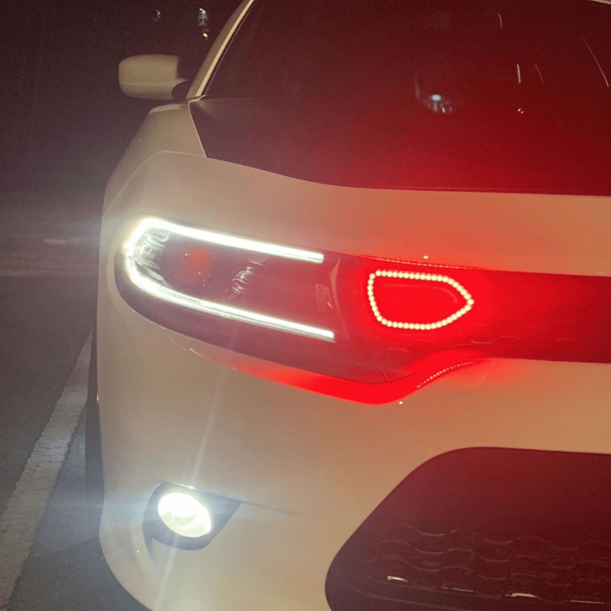 Dodge Charger Snorkel Air Intake Multicolor Halo Kit (2019-2023) – Custom Multicolor LED Lighting by RGB Halo Kits