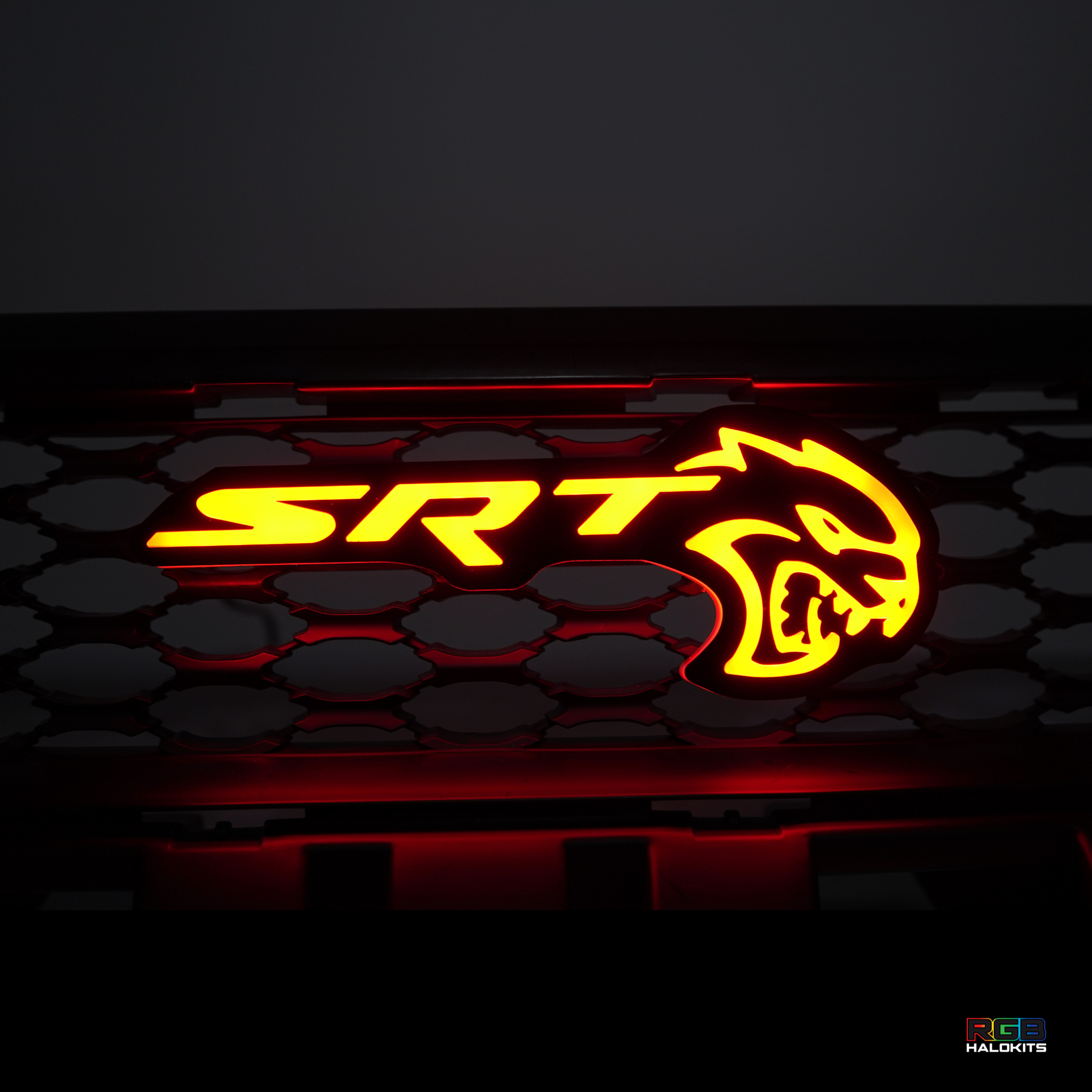 SRT Hellcat LED Emblem Badge: (Multicolor) – Custom Multicolor LED Lighting by RGB Halo Kits
