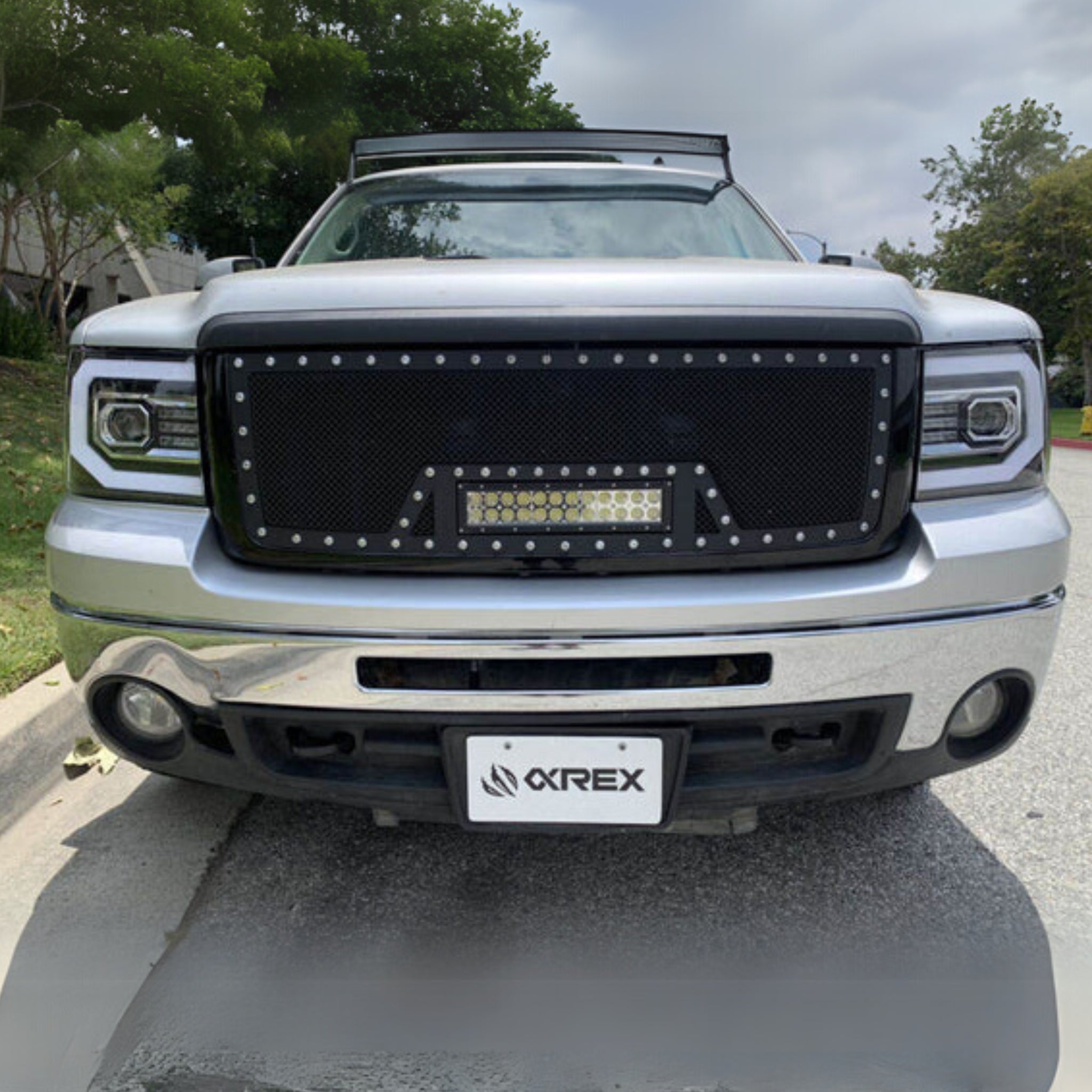 GMC Sierra: Multicolor Flow Series Jet Black Headlights (2007-2013) | Alpharex – Custom Multicolor LED Lighting by RGB Halo Kits