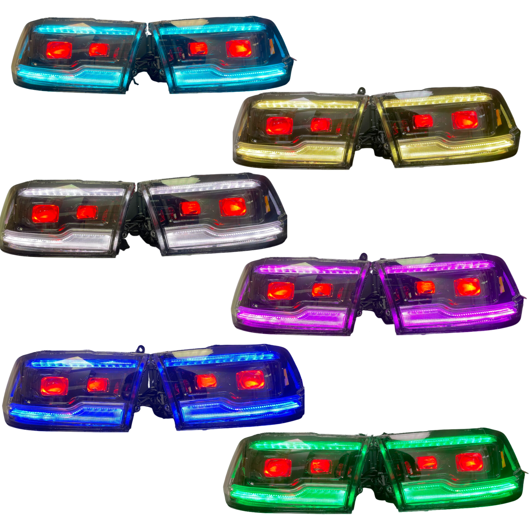 Ram 1500/HD: Multicolor Flow Series Headlights (2009-2018) | XB Morimoto – Custom Multicolor LED Lighting by RGB Halo Kits