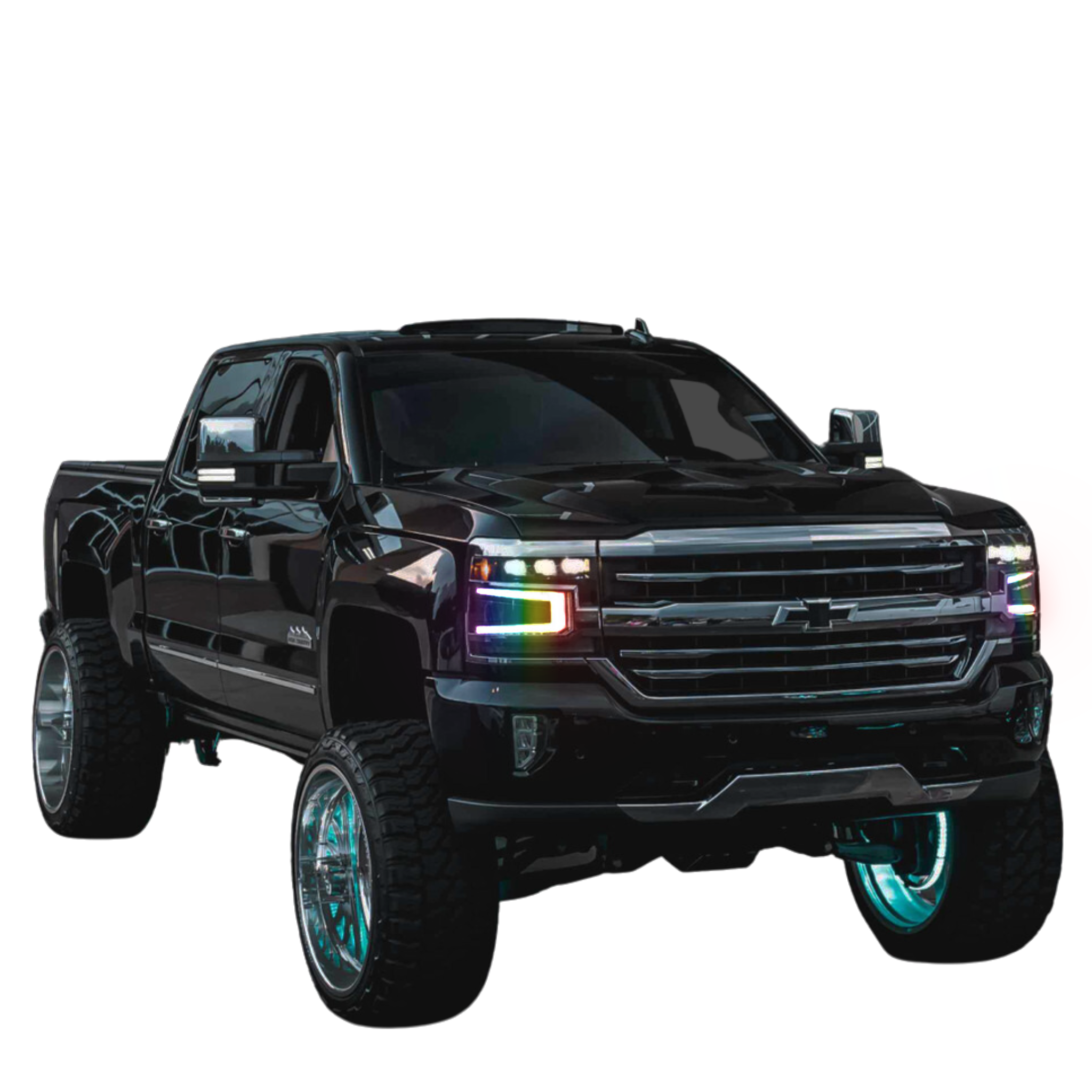 Chevrolet Silverado 1500: Multicolor Flow Series Headlights (2016-2018) | XB Morimoto – Custom Multicolor LED Lighting by RGB Halo Kits