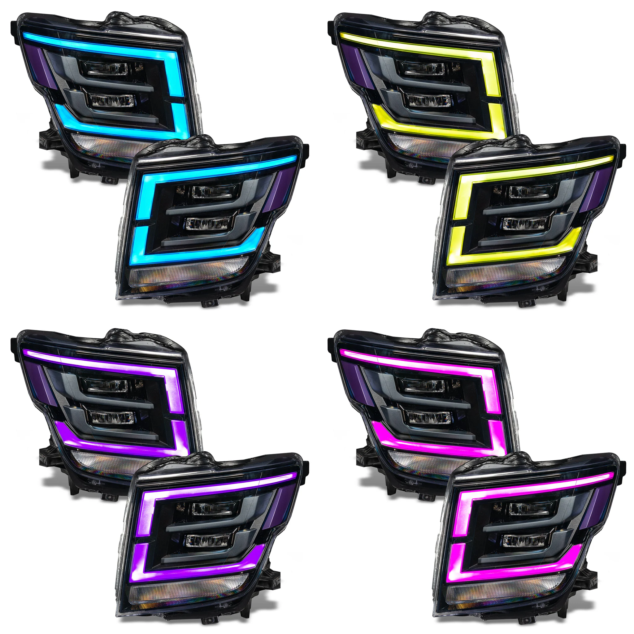 Nissan Titan Multicolor RGBW DRL Boards (2021-2022) – Custom Multicolor LED Lighting by RGB Halo Kits