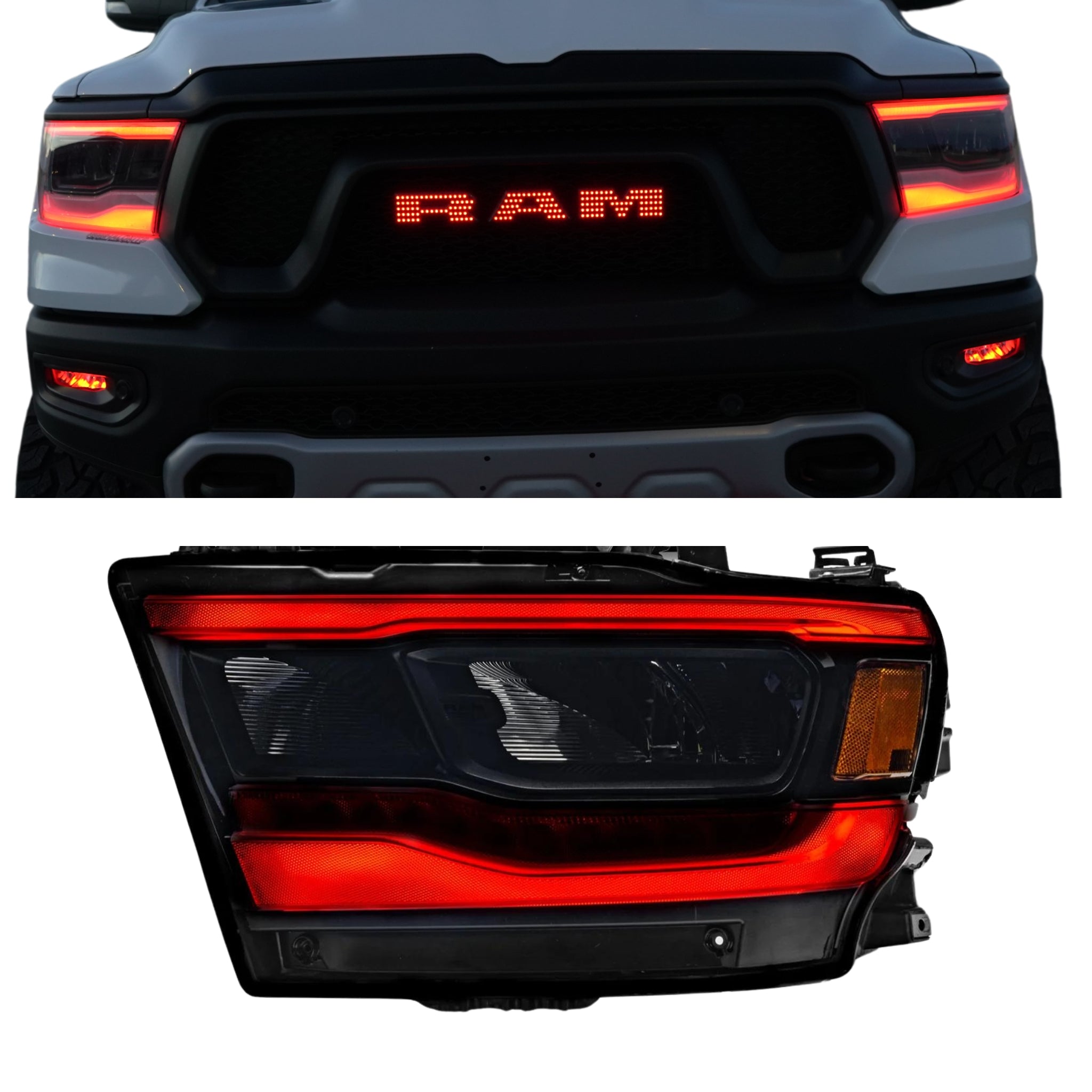 Ram 1500 (Mid-Level Trim) Multicolor DRL Boards (2019-2024) – Custom Multicolor LED Lighting by RGB Halo Kits