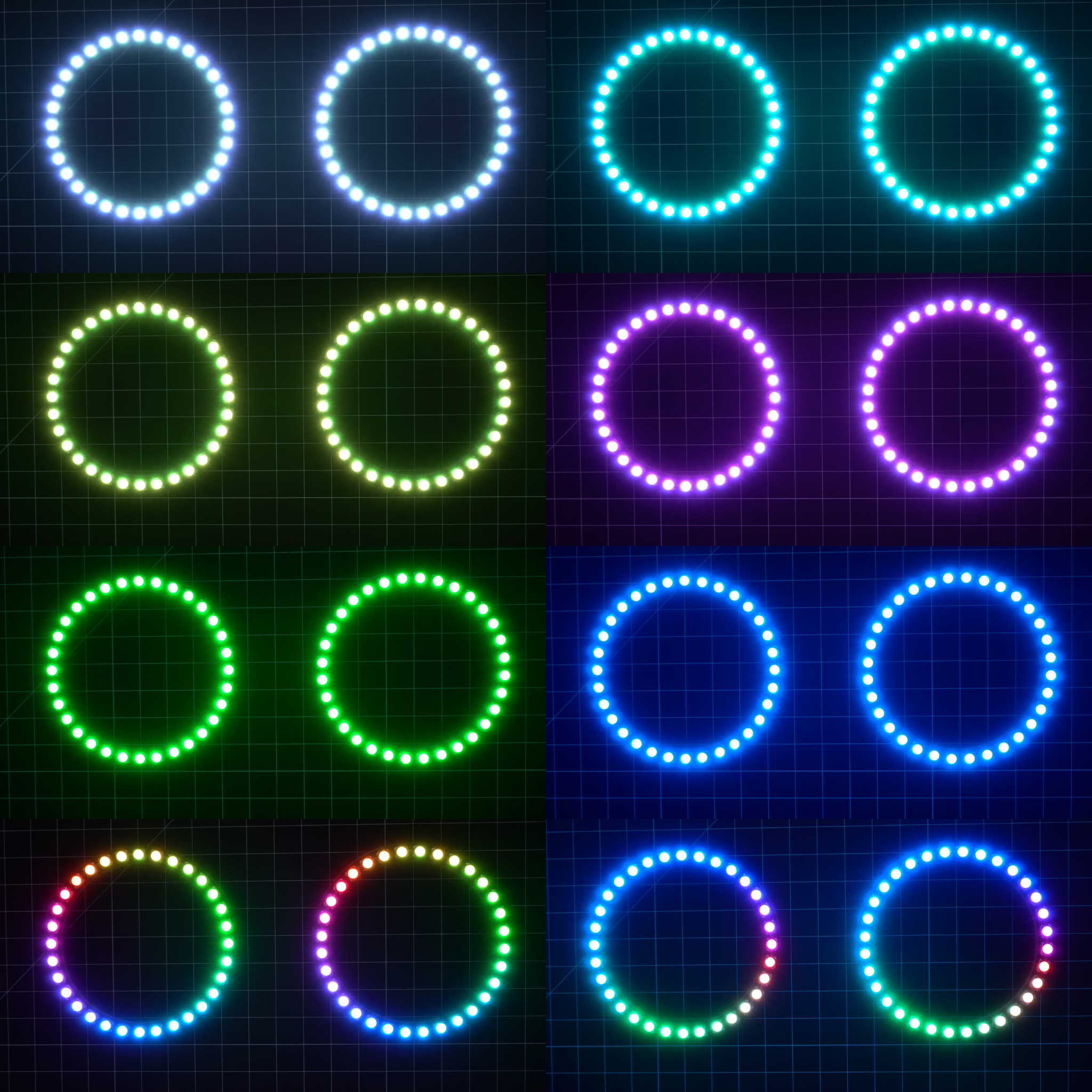 Multicolor LED Halo Rings | choose size – Custom Multicolor LED Lighting by RGB Halo Kits