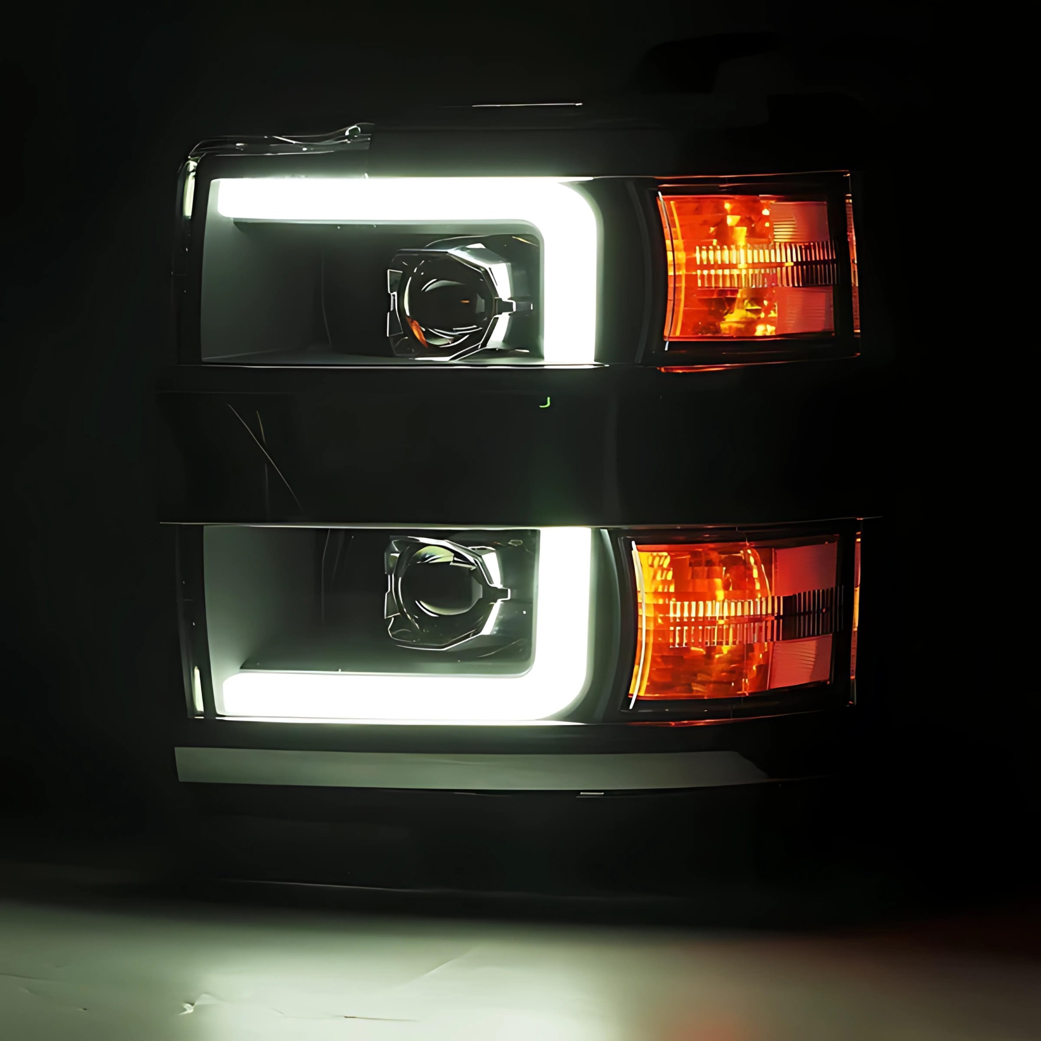 Chevrolet Silverado 2500HD/3500HD (2015-2019) Headlights | Alpharex – Custom Multicolor LED Lighting by RGB Halo Kits