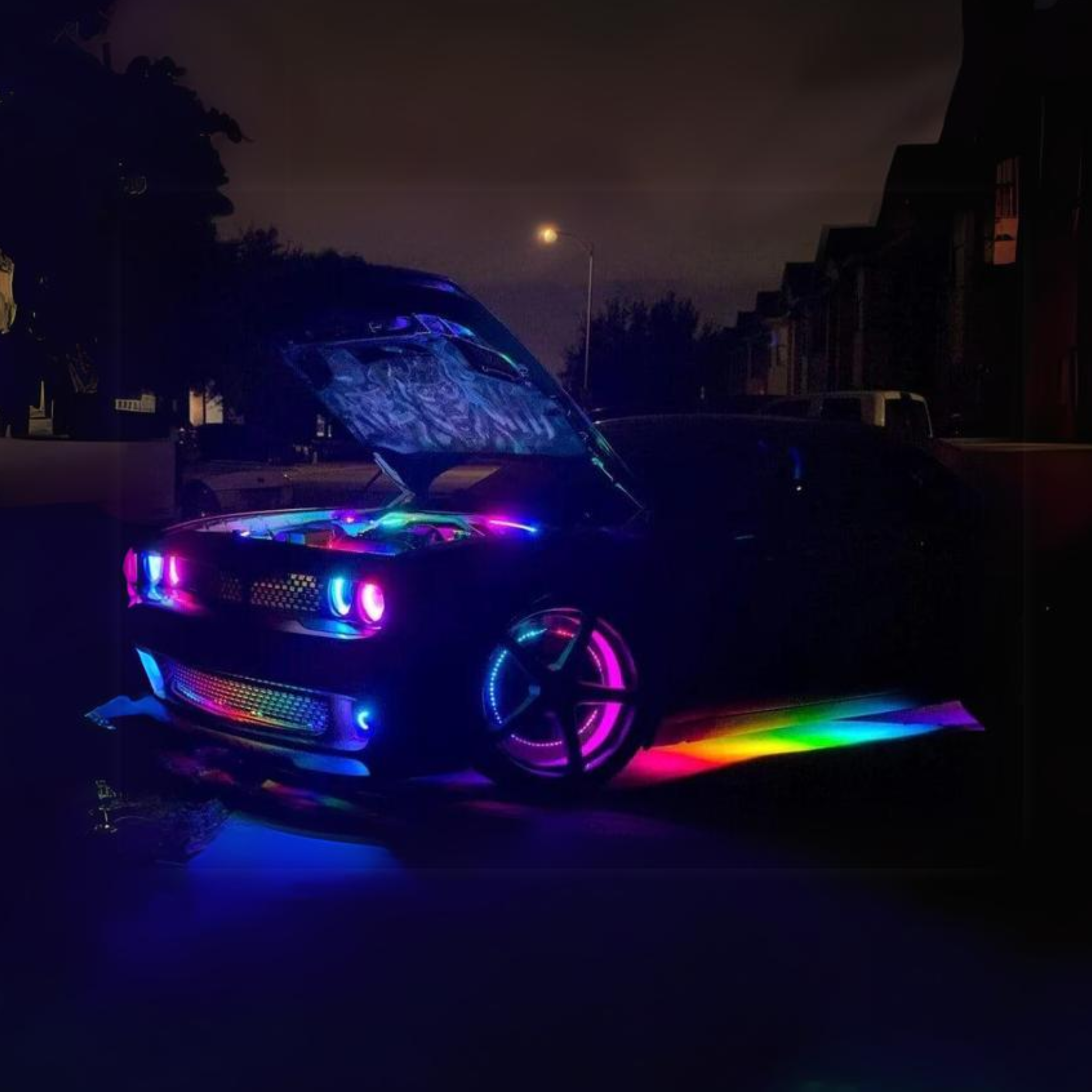 Dodge Challenger Waterproof External Mount Multicolor Halo Kit (2015-2023) – Custom Multicolor LED Lighting by RGB Halo Kits