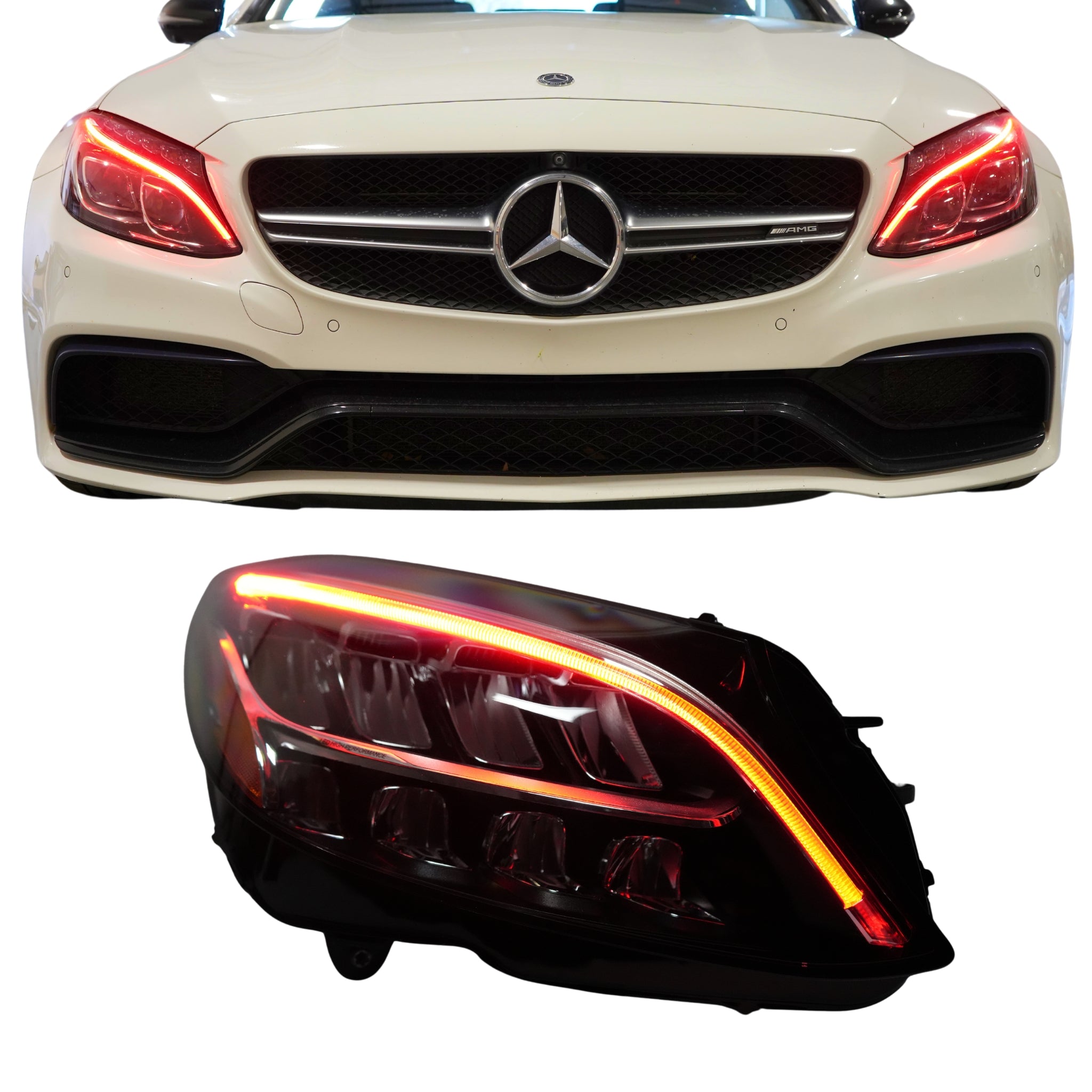 Mercedes Benz C-Class RGBW Multicolor DRL Boards (2015-2023) – Custom Multicolor LED Lighting by RGB Halo Kits