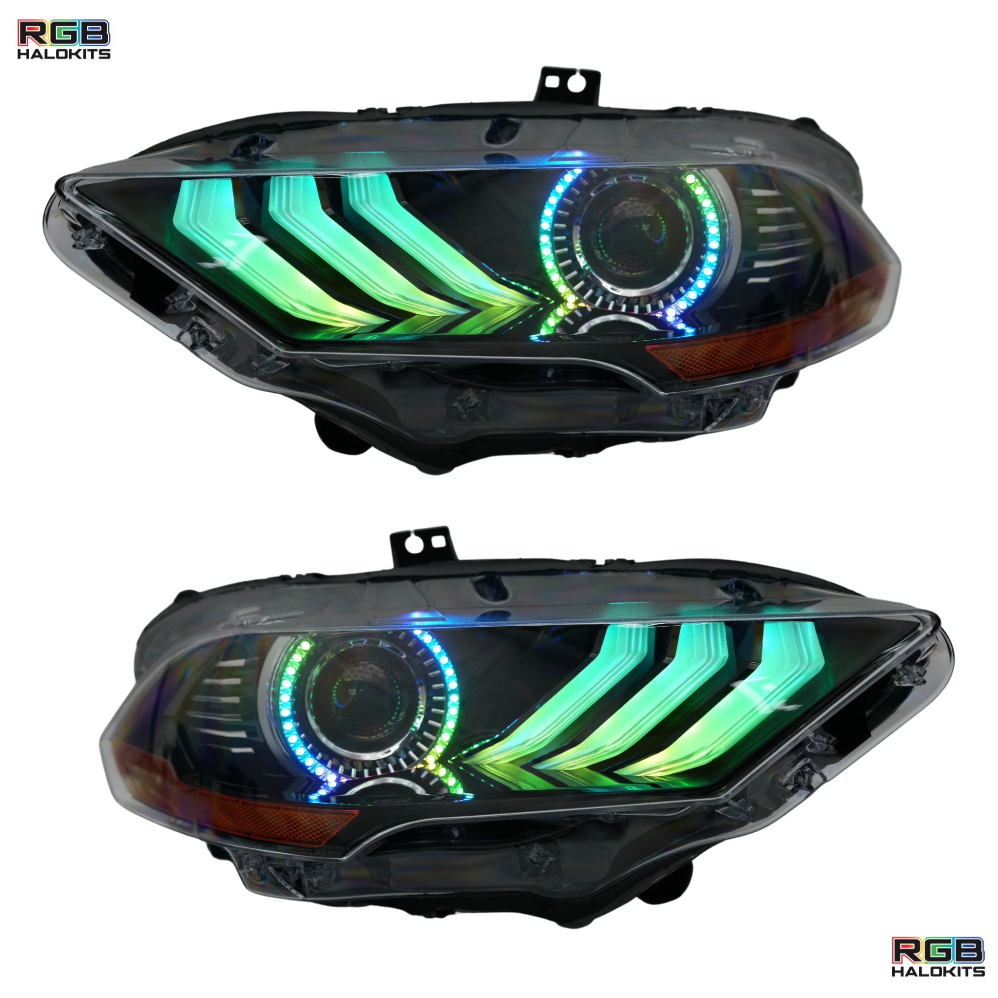 Ford Mustang Multicolor Flow Series DRL Boards (2018-2023) – Custom Multicolor LED Lighting by RGB Halo Kits