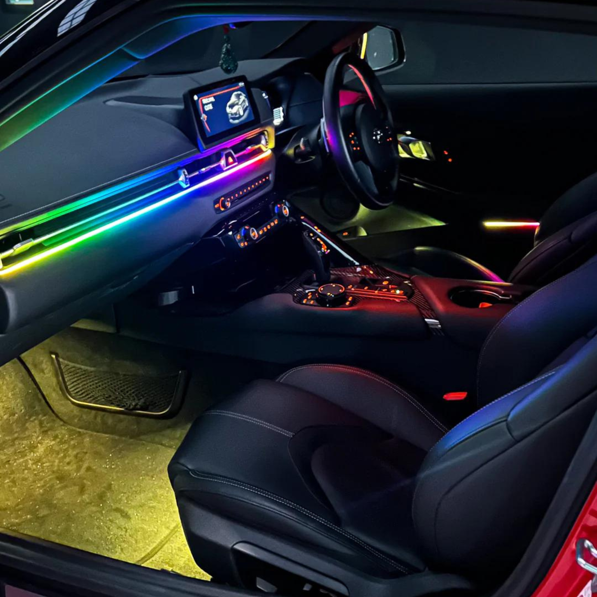 Flow Series Fiber Optic Interior Lighting Kit – 43" Ultra-Thin LED Strips (Version 2.0) – Custom Multicolor LED Lighting by RGB Halo Kits