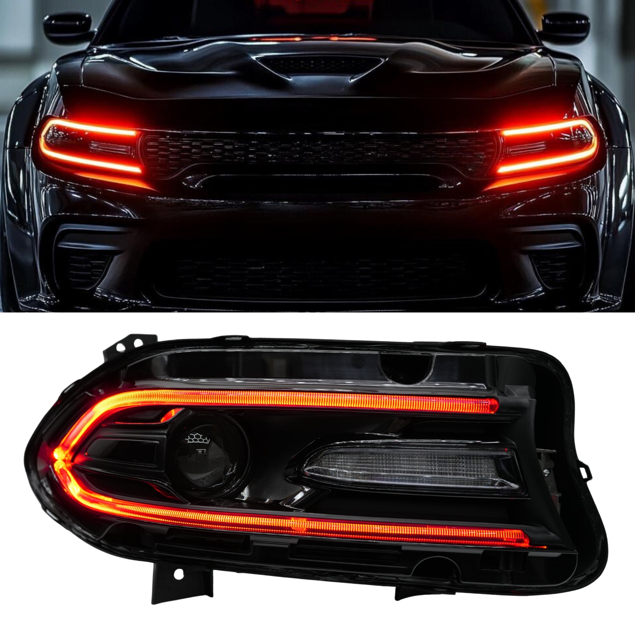 Dodge Charger RGBWA DRL Boards (2015-2023) – Custom Multicolor LED Lighting by RGB Halo Kits