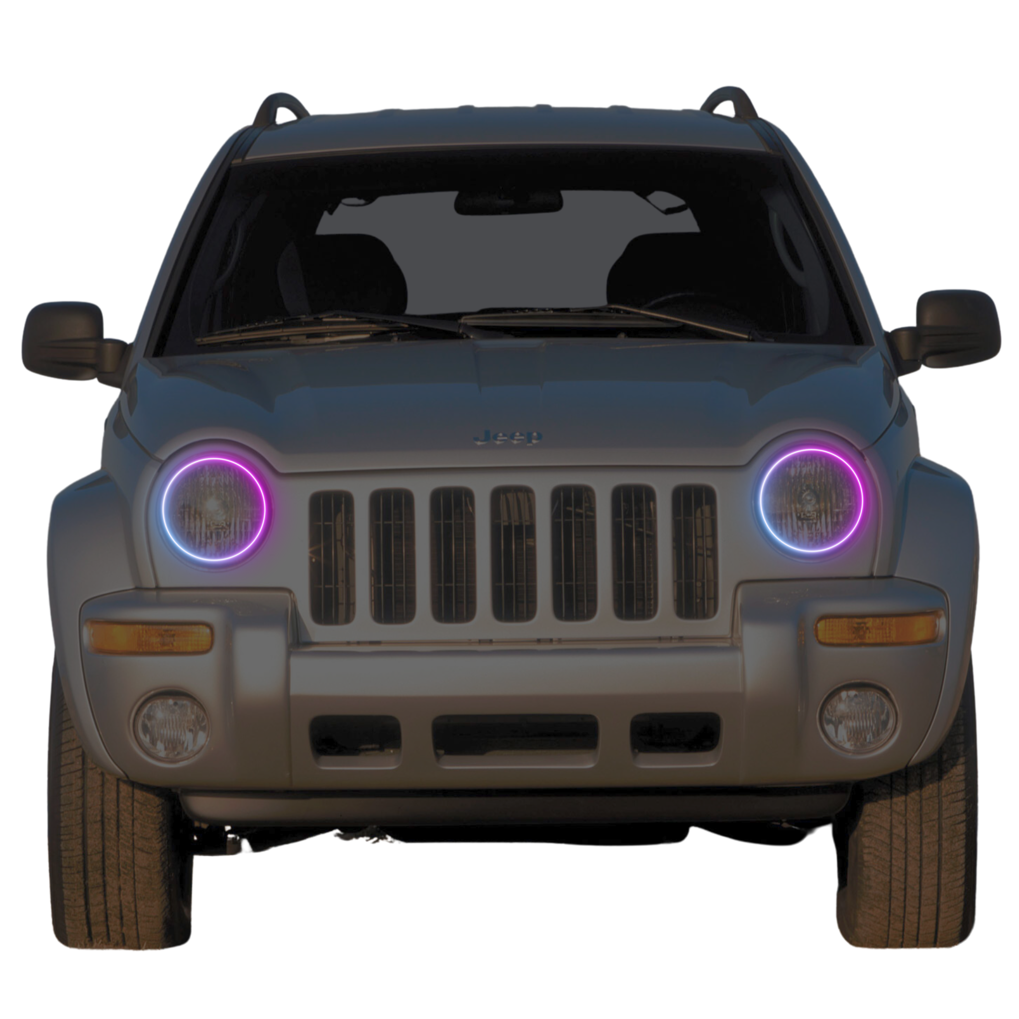 Jeep Liberty Multicolor Halo Kit (2002-2007) – Custom Multicolor LED Lighting by RGB Halo Kits