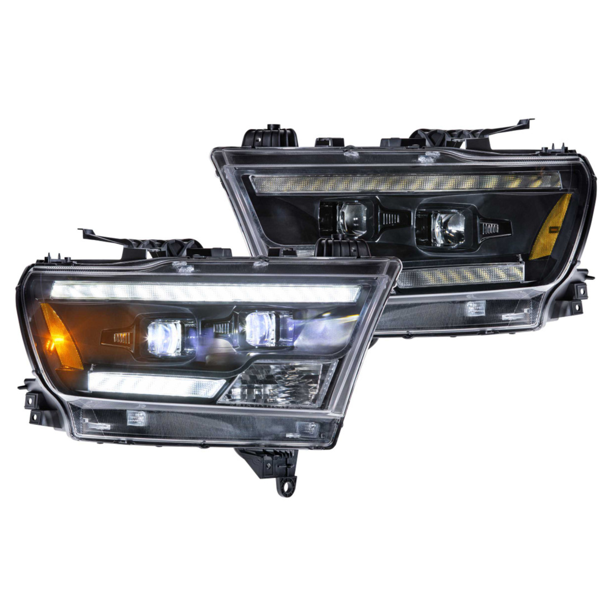 Ram 1500: LED HEADLIGHTS (2019 - 2024) | XB Hybrid – Custom Multicolor LED Lighting by RGB Halo Kits