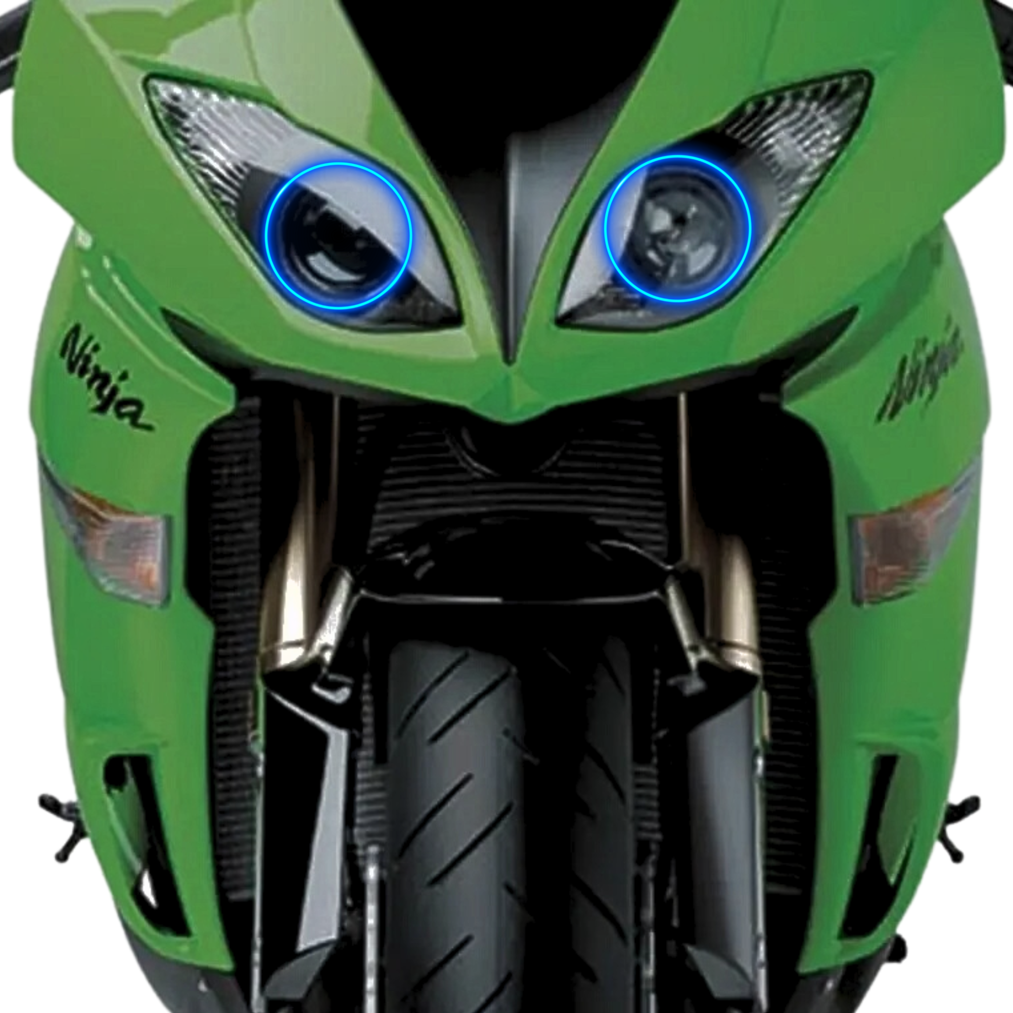 Kawasaki ZX-6R Motorcycle Multicolor Halo Kit (2007-2009) – Custom Multicolor LED Lighting by RGB Halo Kits