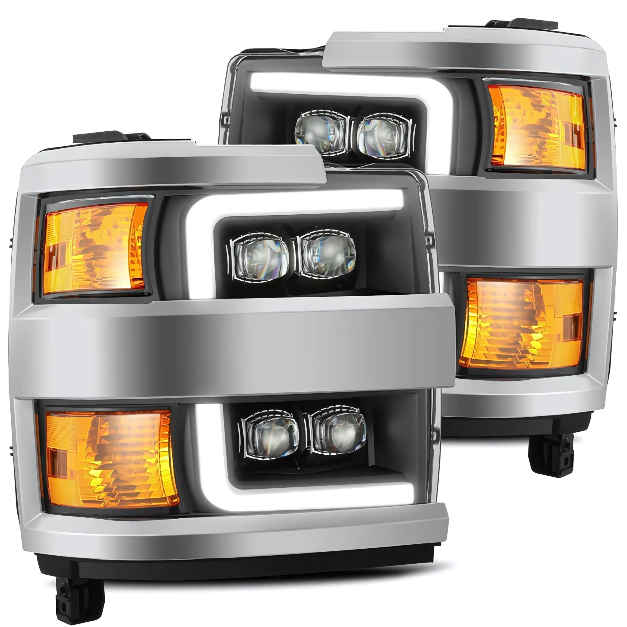 Chevrolet Silverado 2500HD/3500HD (2015-2019) Headlights | Alpharex – Custom Multicolor LED Lighting by RGB Halo Kits