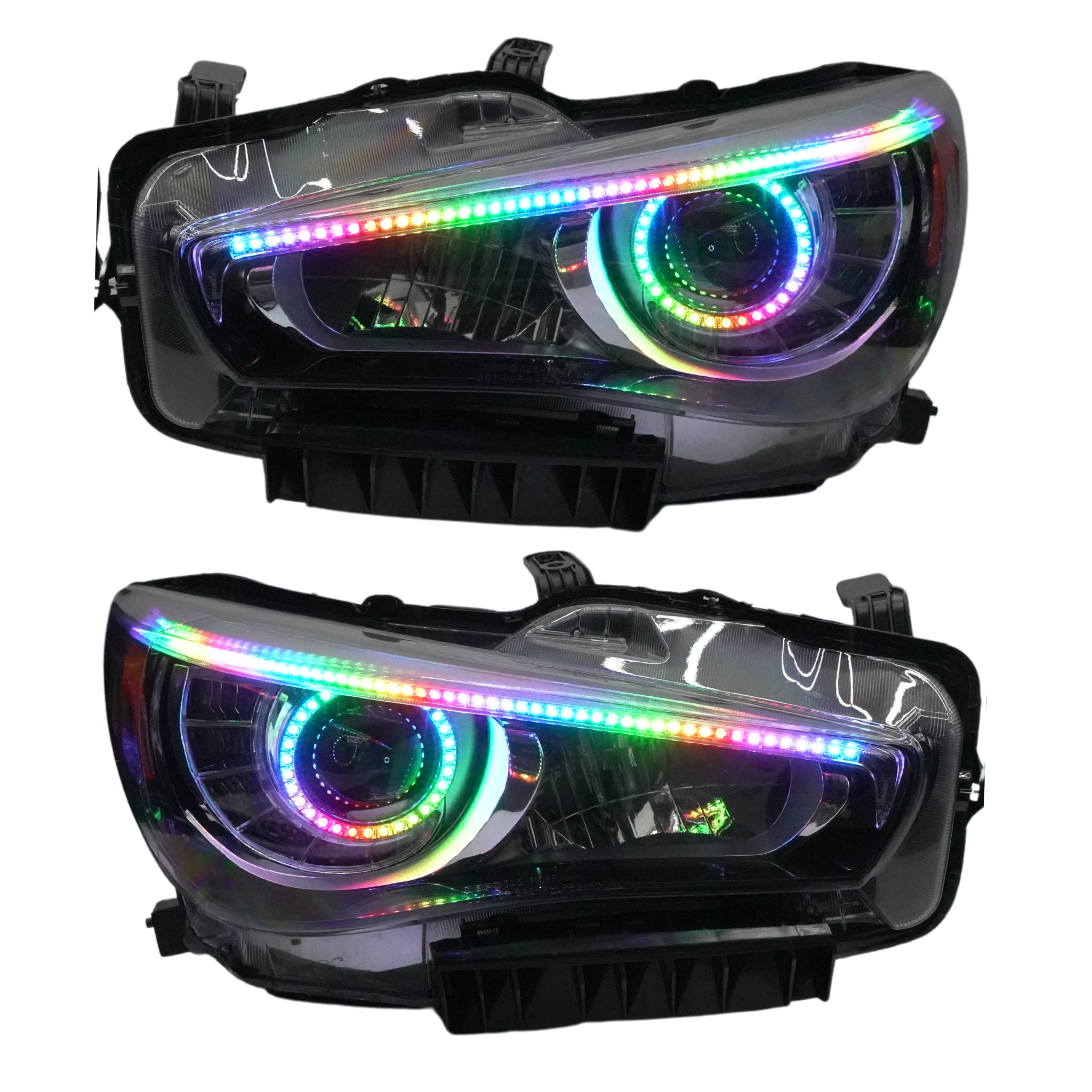 Infiniti Q50: Multicolor Headlights (2014-2024) – Custom Multicolor LED Lighting by RGB Halo Kits