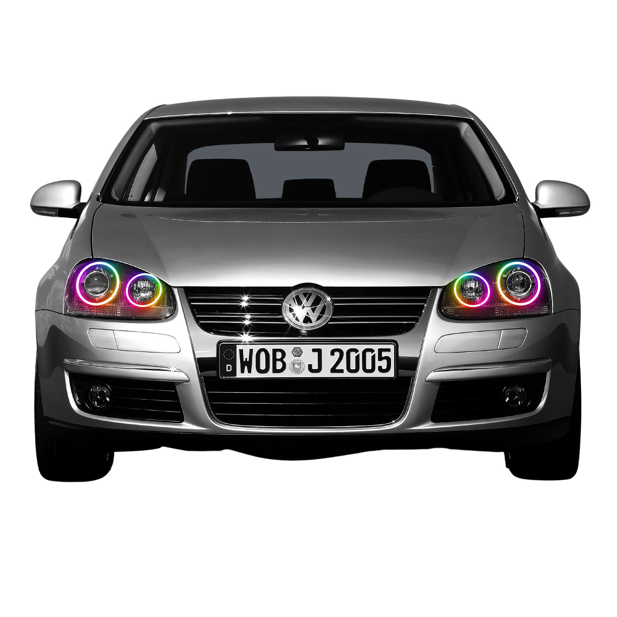 Volkswagen Jetta/GTI Headlight Multicolor Halo Kit (2005-2010) – Custom Multicolor LED Lighting by RGB Halo Kits