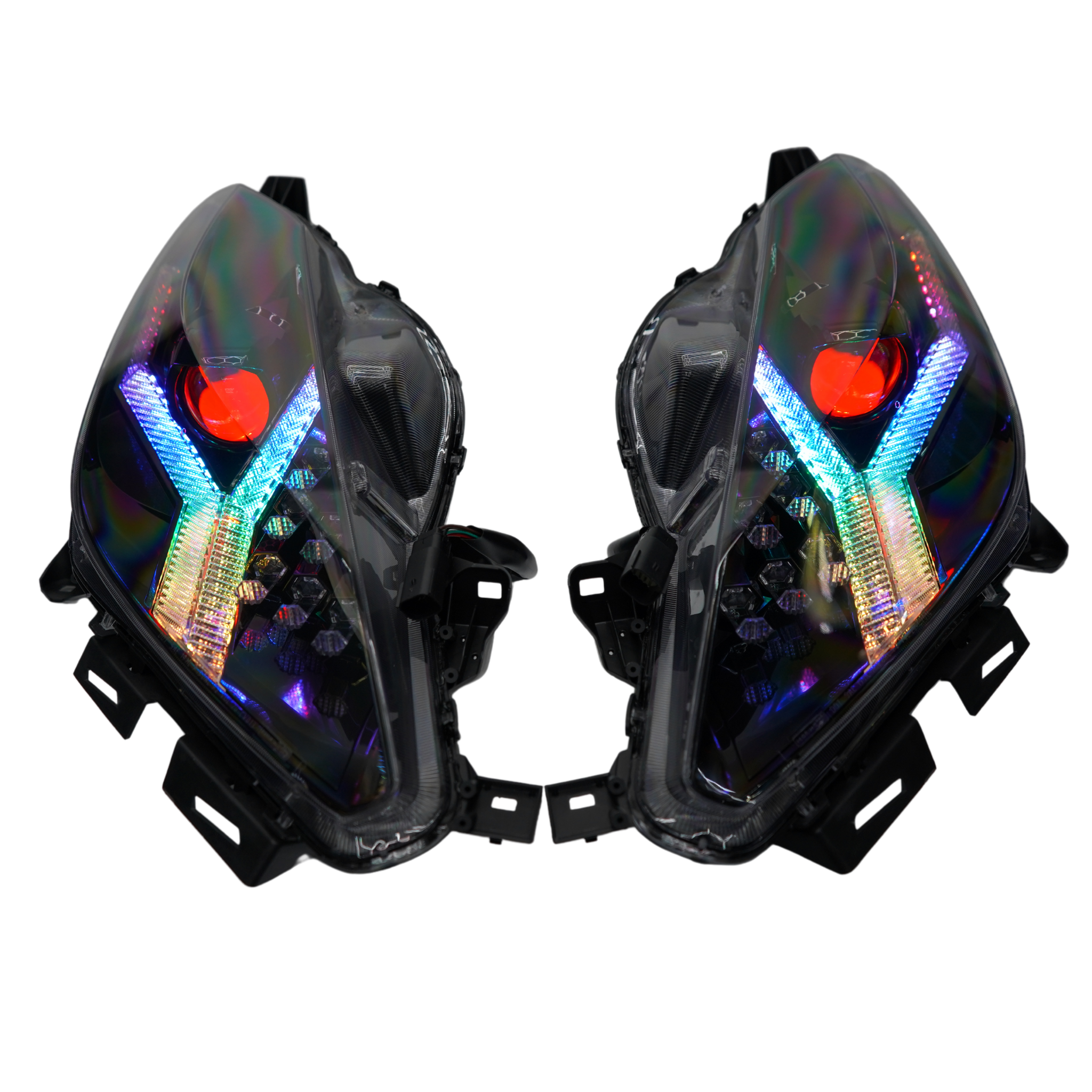 Chevrolet Corvette: Multicolor Flow Series Headlights (2014-2019) | XB Morimoto – Custom Multicolor LED Lighting by RGB Halo Kits