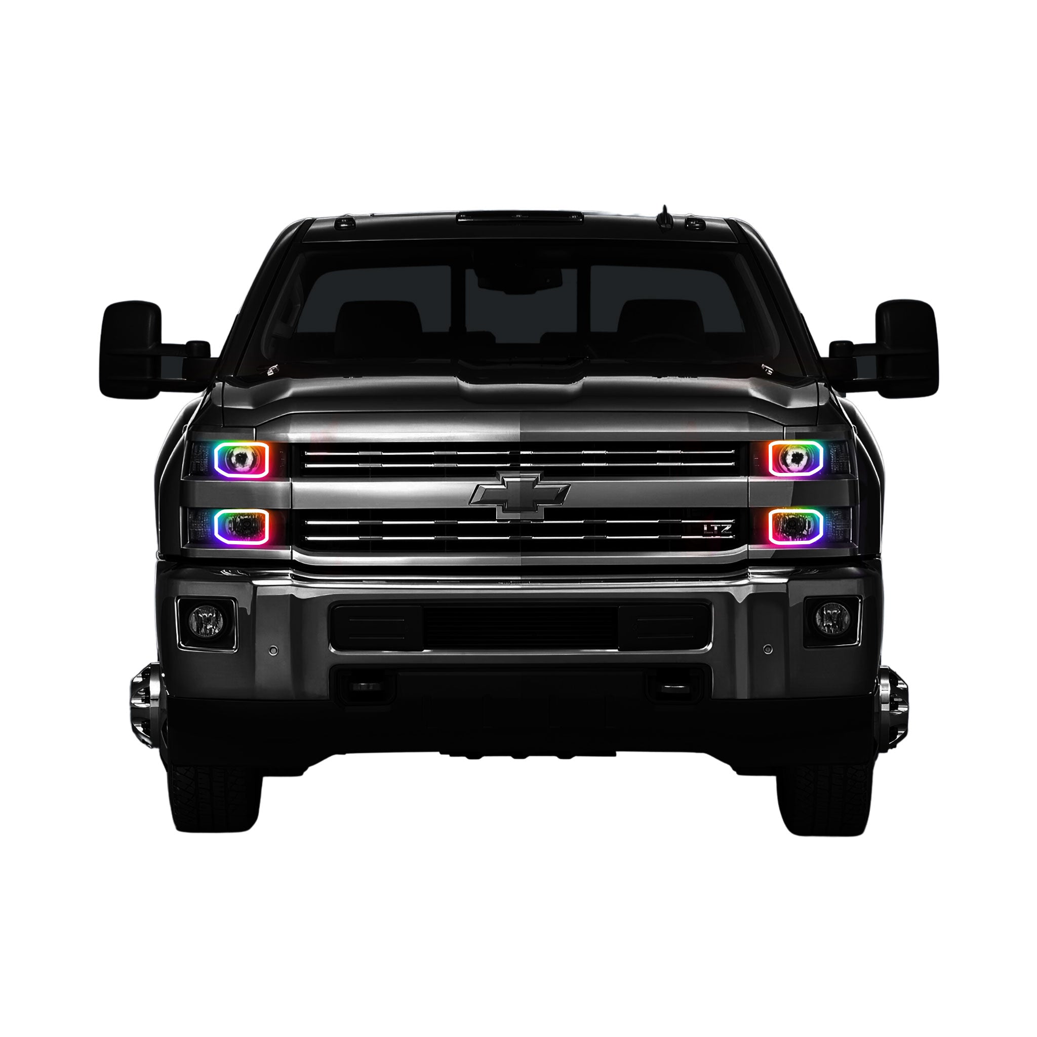Chevrolet Silverado (Halogen) Multicolor Halo Kit (2014-2015) – Custom Multicolor LED Lighting by RGB Halo Kits