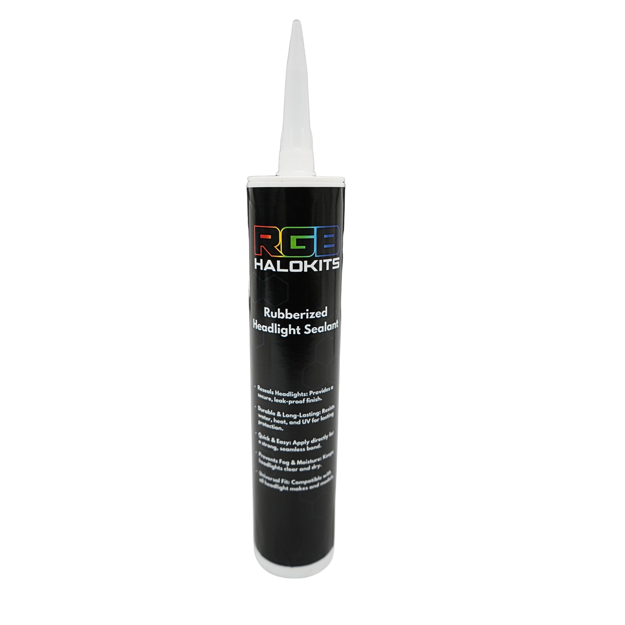 Rubber Silicone Headlight Sealant – Waterproof Seal for Cut-Open Headlight Housings – Custom Multicolor LED Lighting by RGB Halo Kits