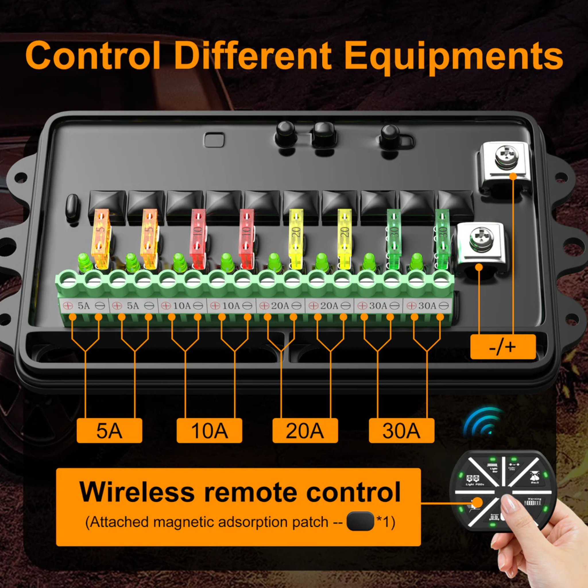 8-Gang Switch Panel – Custom Multicolor LED Lighting by RGB Halo Kits
