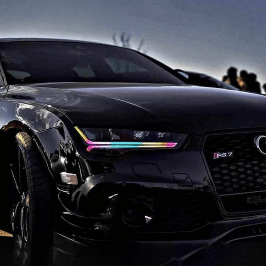 Audi A7/RS7 Flow Series/Color Chasing DRL Boards (2015-2017) – Custom Multicolor LED Lighting by RGB Halo Kits