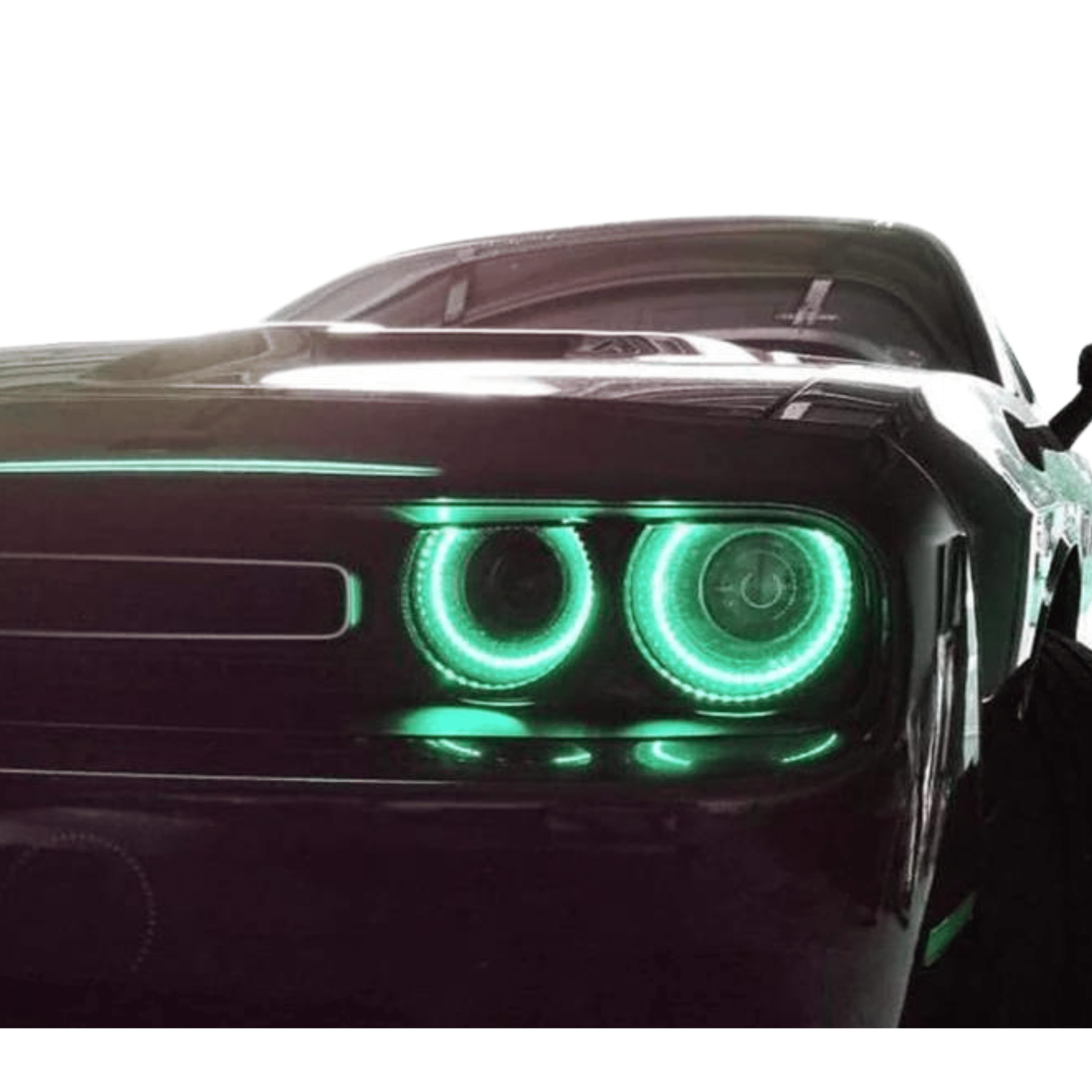 OEMASSIVE Black Halogen Headlights W/ LED DRL For Dodge Challenger 2015-2021 Pair