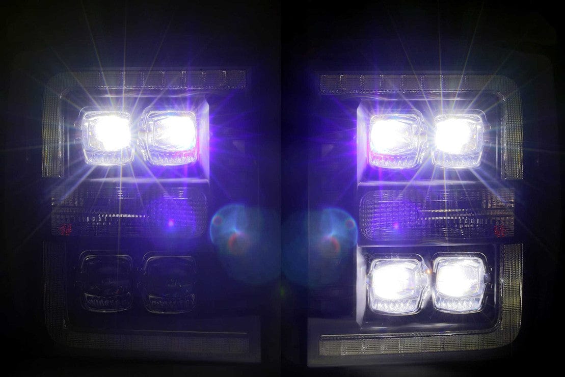 FORD SUPER DUTY (11-16): ALPHAREX NOVA HEADLIGHTS – Custom Multicolor LED Lighting by RGB Halo Kits