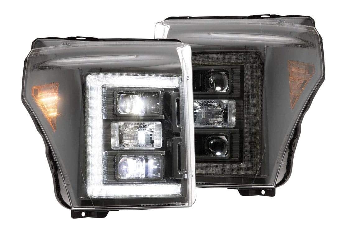 FORD SUPER DUTY (11-16): XB HYBRID LED HEADLIGHTS – Custom Multicolor LED Lighting by RGB Halo Kits
