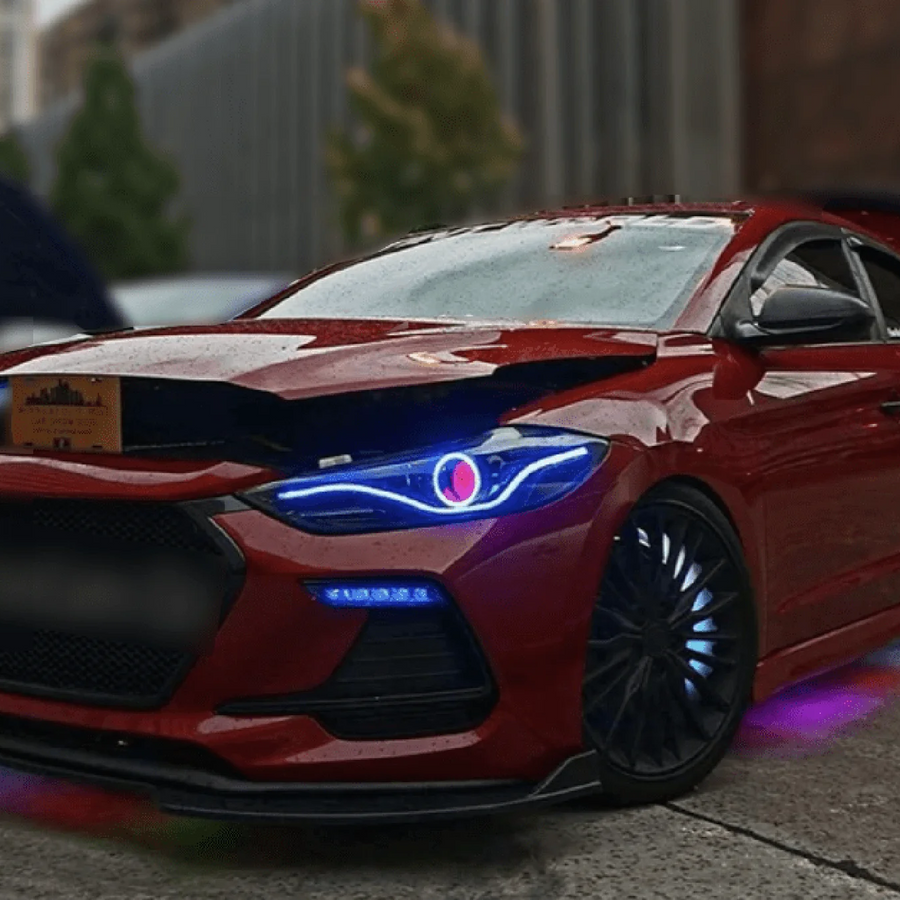 Hyundai Elantra Sport Multicolor Halo Kit (2017-2018) – Custom Multicolor LED Lighting by RGB Halo Kits
