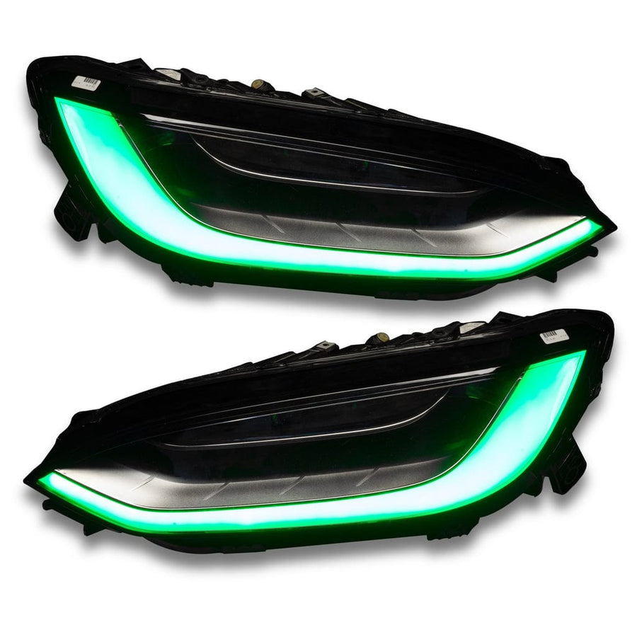 Tesla Model X DRL Boards (Multicolor Flow) 2016-2021 – Custom Multicolor LED Lighting by RGB Halo Kits