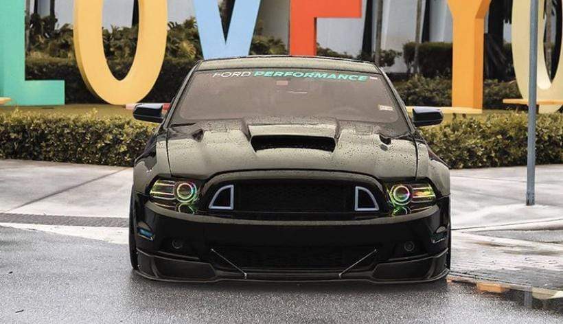 2013-2014 Ford Mustang Multicolor DRL Boards - RGB Halo Kits Multicolor Flow Series Color Chasing RGBWA LED headlight kit Oracle Lighting Trendz OneUpLighting Morimoto theretrofitsource AutoLEDTech Diode Dynamics