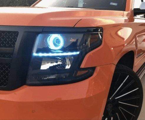 2015-2019 Chevrolet Suburban/Tahoe Flow Series/Color Chasing DRL Boards - RGB Halo Kits Multicolor Flow Series Color Chasing RGBWA LED headlight kit Oracle Lighting Trendz OneUpLighting Morimoto theretrofitsource AutoLEDTech Diode Dynamics