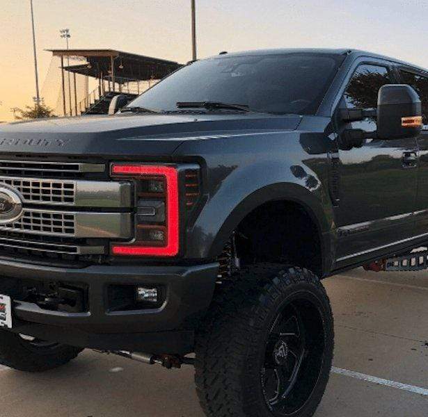 2017-2019 Ford Super Duty RGBW DRL Boards - RGB Halo Kits Multicolor Flow Series Color Chasing RGBWA LED headlight kit Oracle Lighting Trendz OneUpLighting Morimoto theretrofitsource AutoLEDTech Diode Dynamics