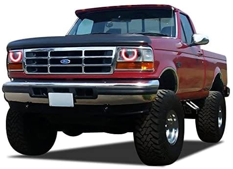 1992-1996 Ford F150 Multicolor Halo Kit - RGB Halo Kits Multicolor Flow Series Color Chasing RGBWA LED headlight kit Colorshift Oracle Lighting Trendz OneUpLighting Morimoto theretrofitsource AutoLEDTech Diode Dynamics