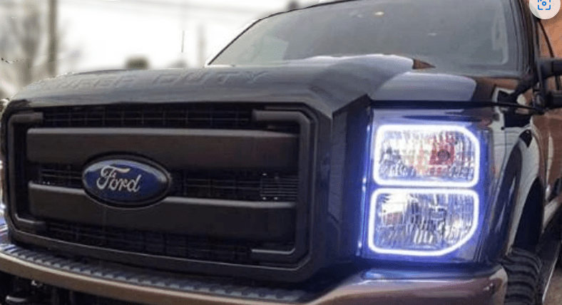 2011-2016 Ford Super Duty Multicolor Halo Kit - RGB Halo Kits Multicolor Flow Series Color Chasing RGBWA LED headlight kit Colorshift Oracle Lighting Trendz OneUpLighting Morimoto theretrofitsource AutoLEDTech Diode Dynamics