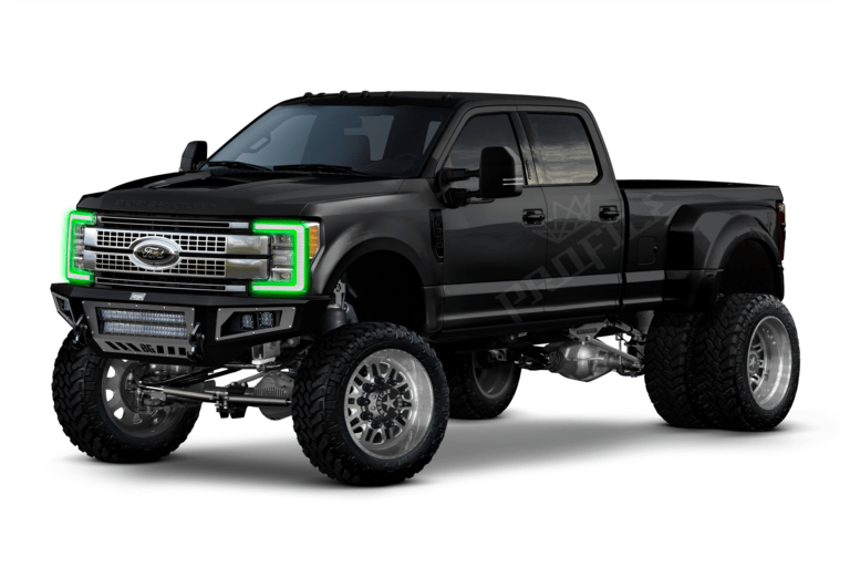 2017 Ford Super Duty Multicolor Halo Kit - RGB Halo Kits Multicolor Flow Series Color Chasing RGBWA LED headlight kit Oracle Lighting Trendz OneUpLighting Morimoto theretrofitsource AutoLEDTech Diode Dynamics