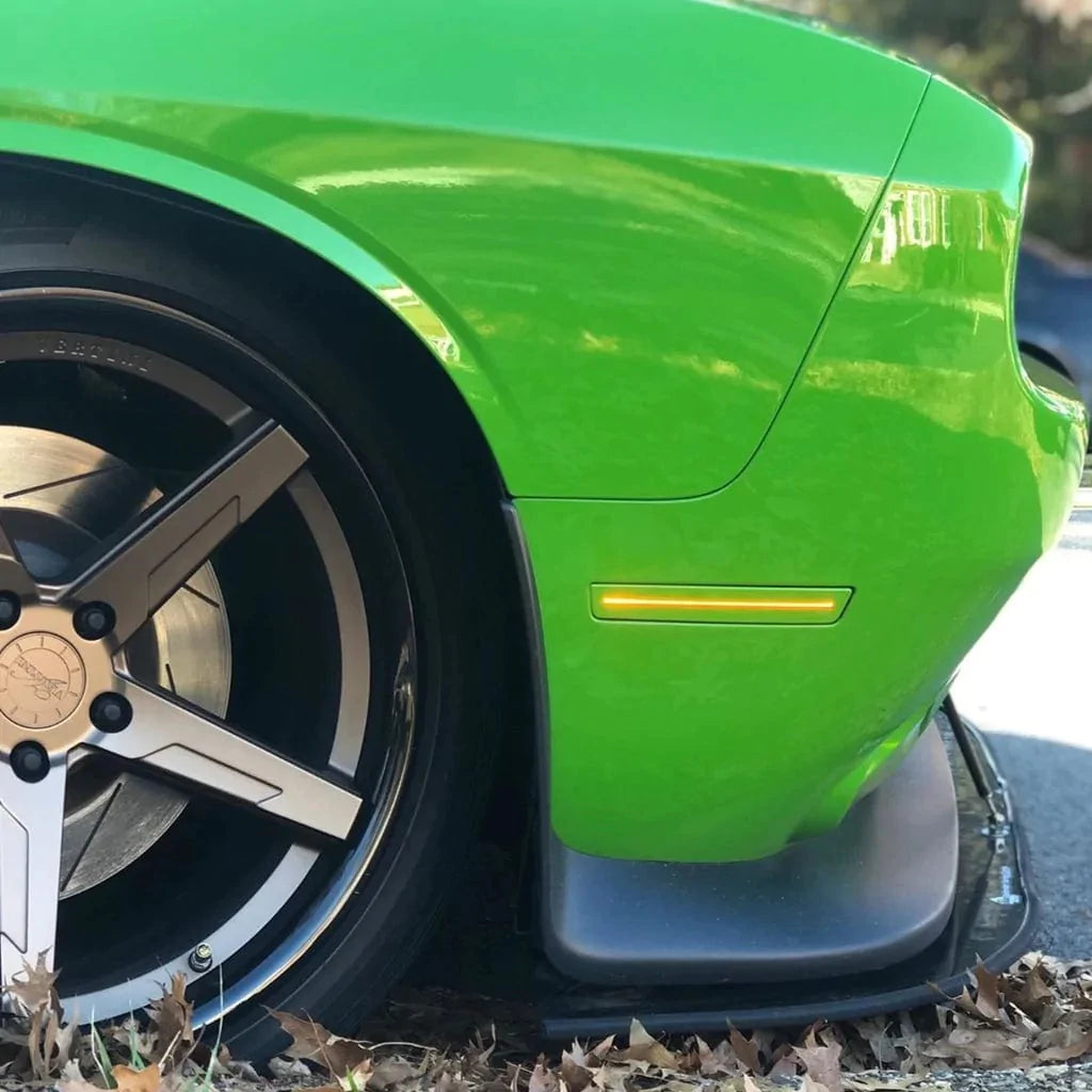 2015-2023 Dodge Challenger SMD Sidemarker set - RGB Halo Kits Multicolor Flow Series Color Chasing RGBWA LED headlight kit Oracle Lighting Trendz OneUpLighting Morimoto theretrofitsource AutoLEDTech Diode Dynamics